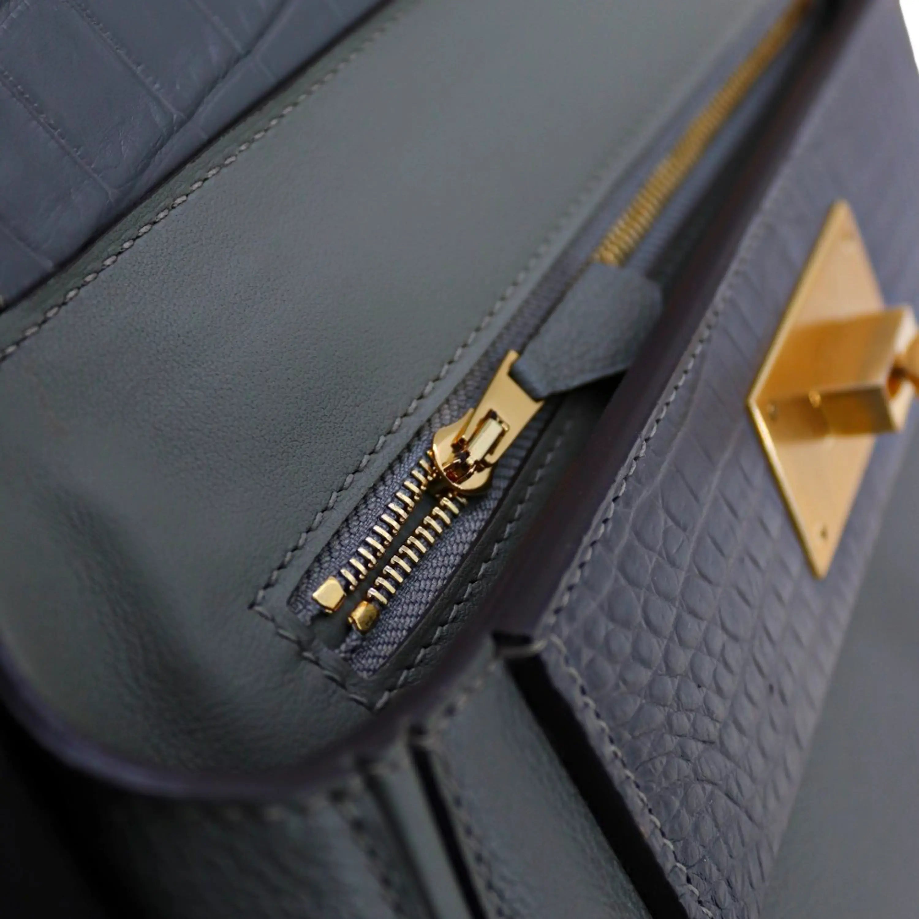 2424 Bag Matte Alligator and Evercolor Calfskin Bleu Tempête