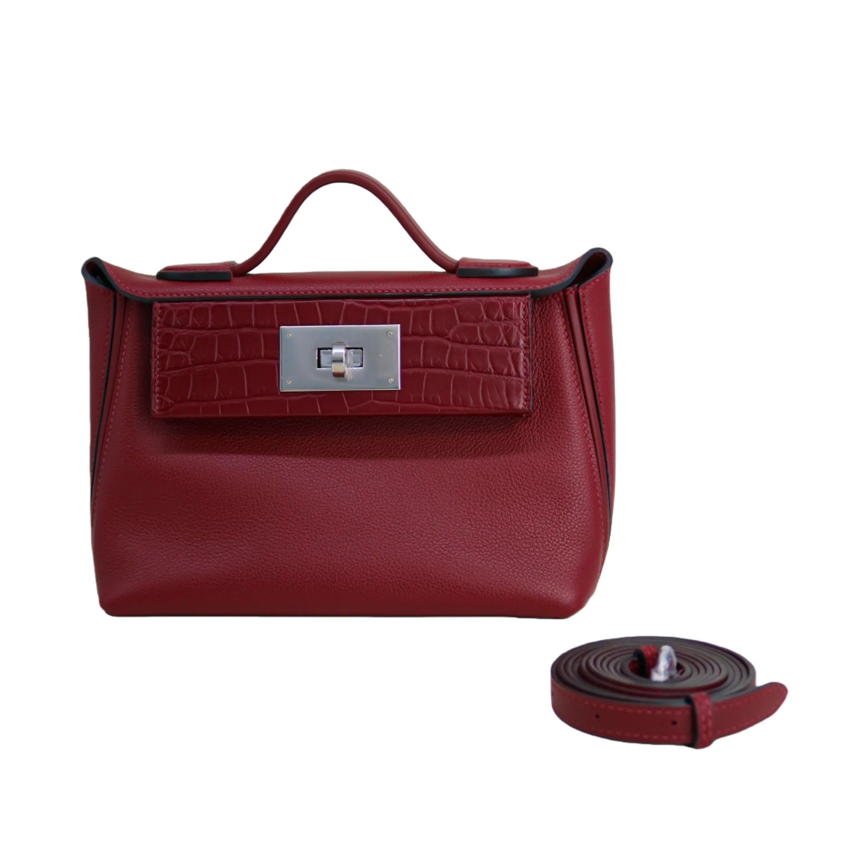 2424 Bag Matte Alligator and Evercolor Calfskin Rouge Grenat