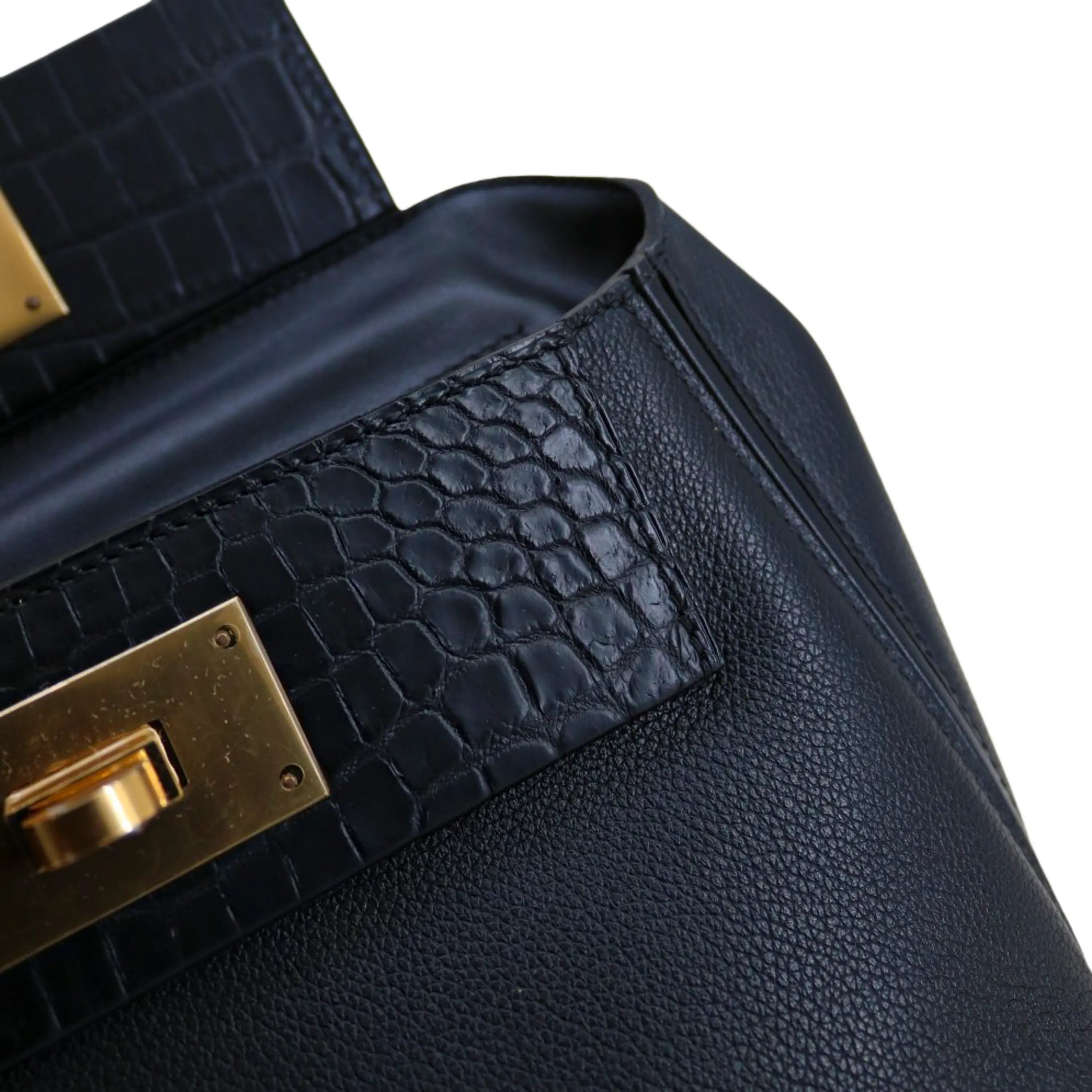 2424 Bag Matte Alligator and Evercolor Calfskin Black