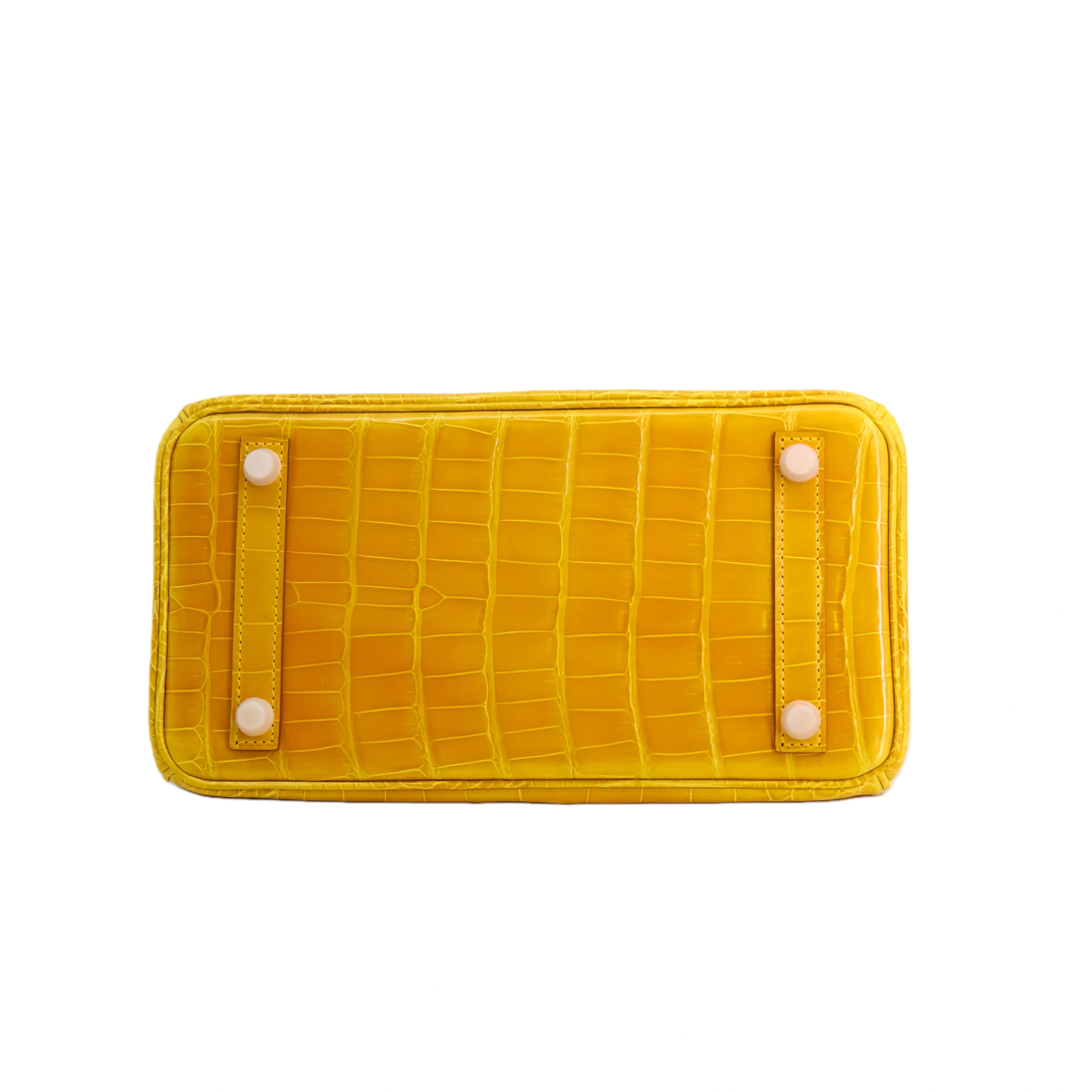 BK 25 Lisse Alligator Handbag Dazzling Yellow