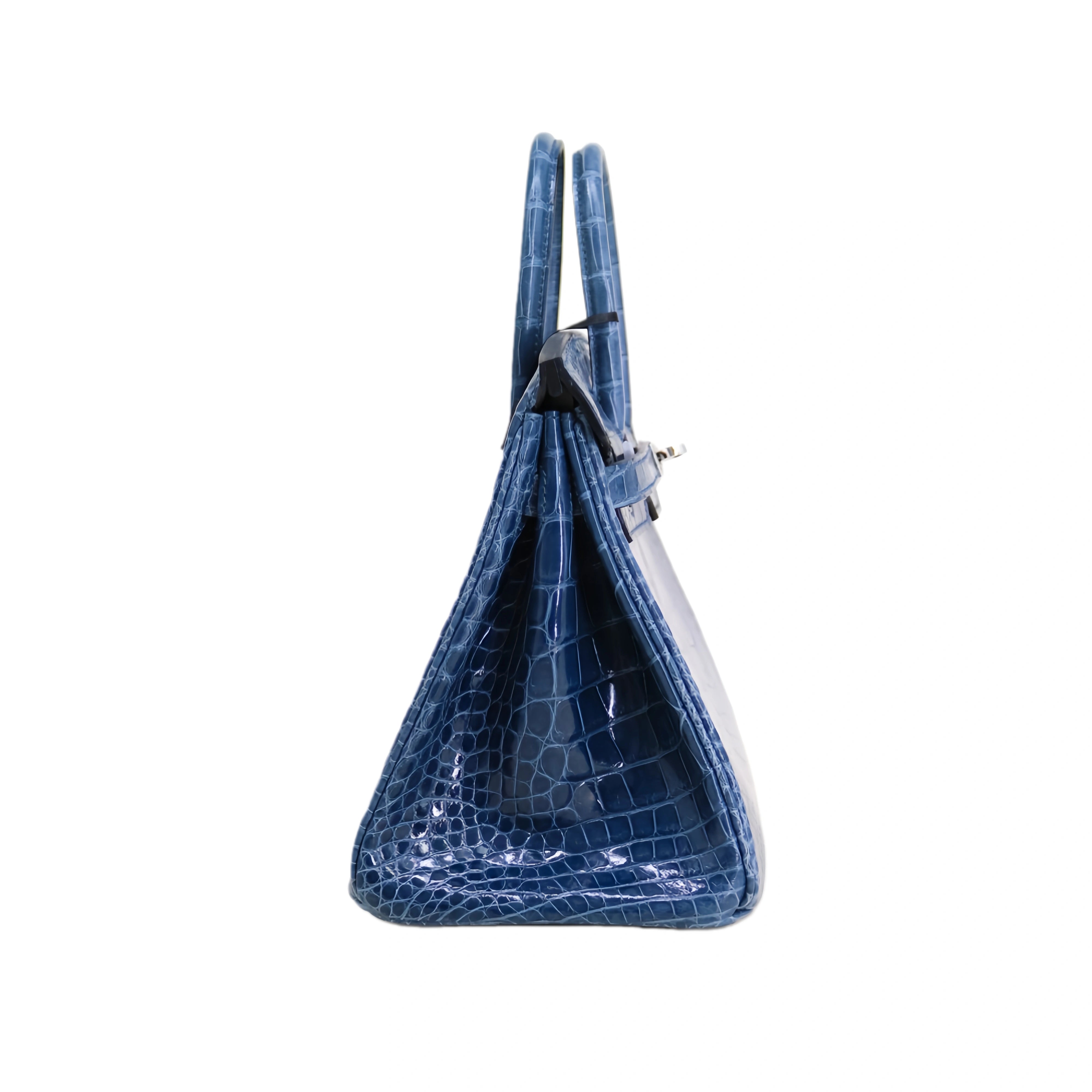 BK 25 Lisse Alligator Handbag Bay Blue