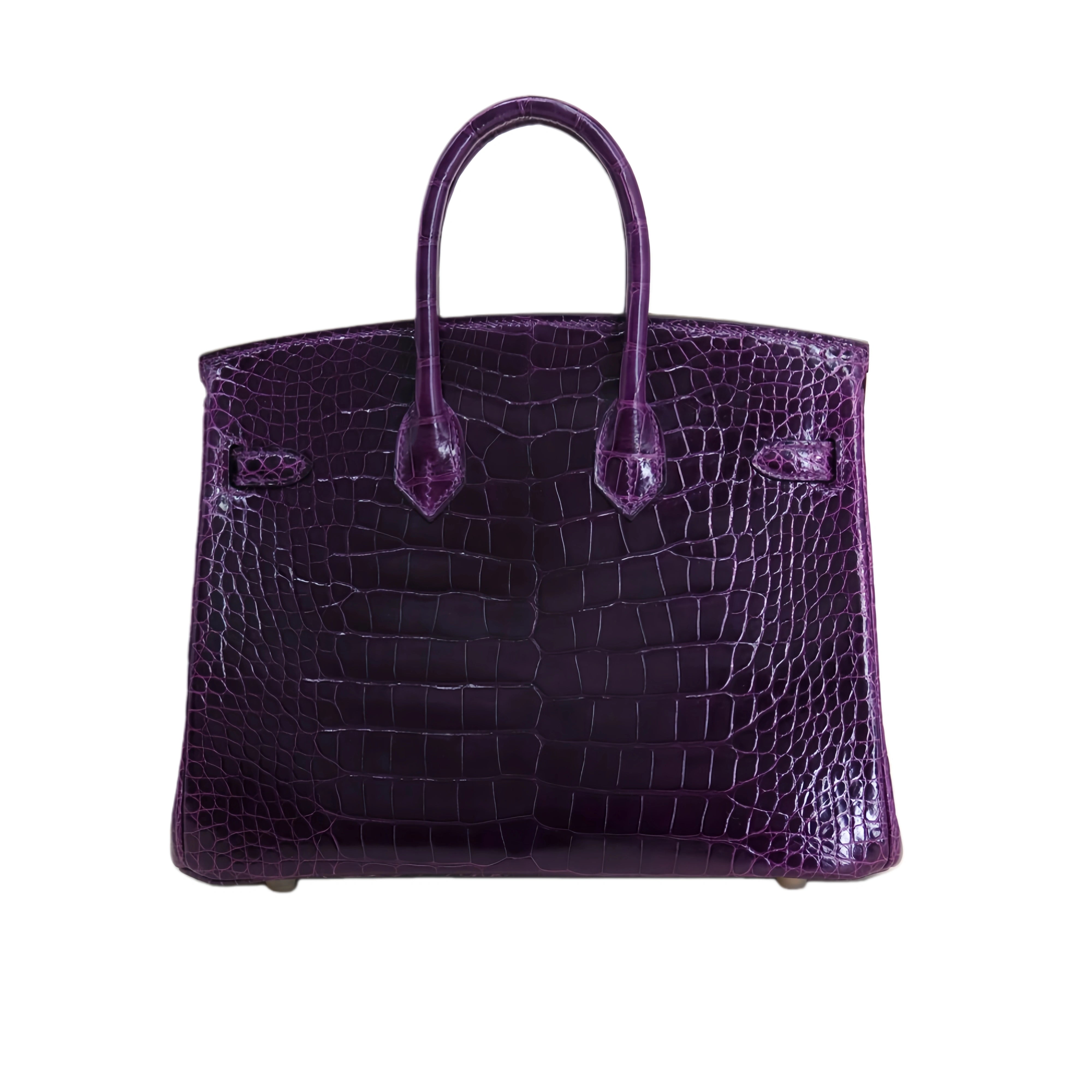 BK 25 Lisse Alligator Handbag Violet