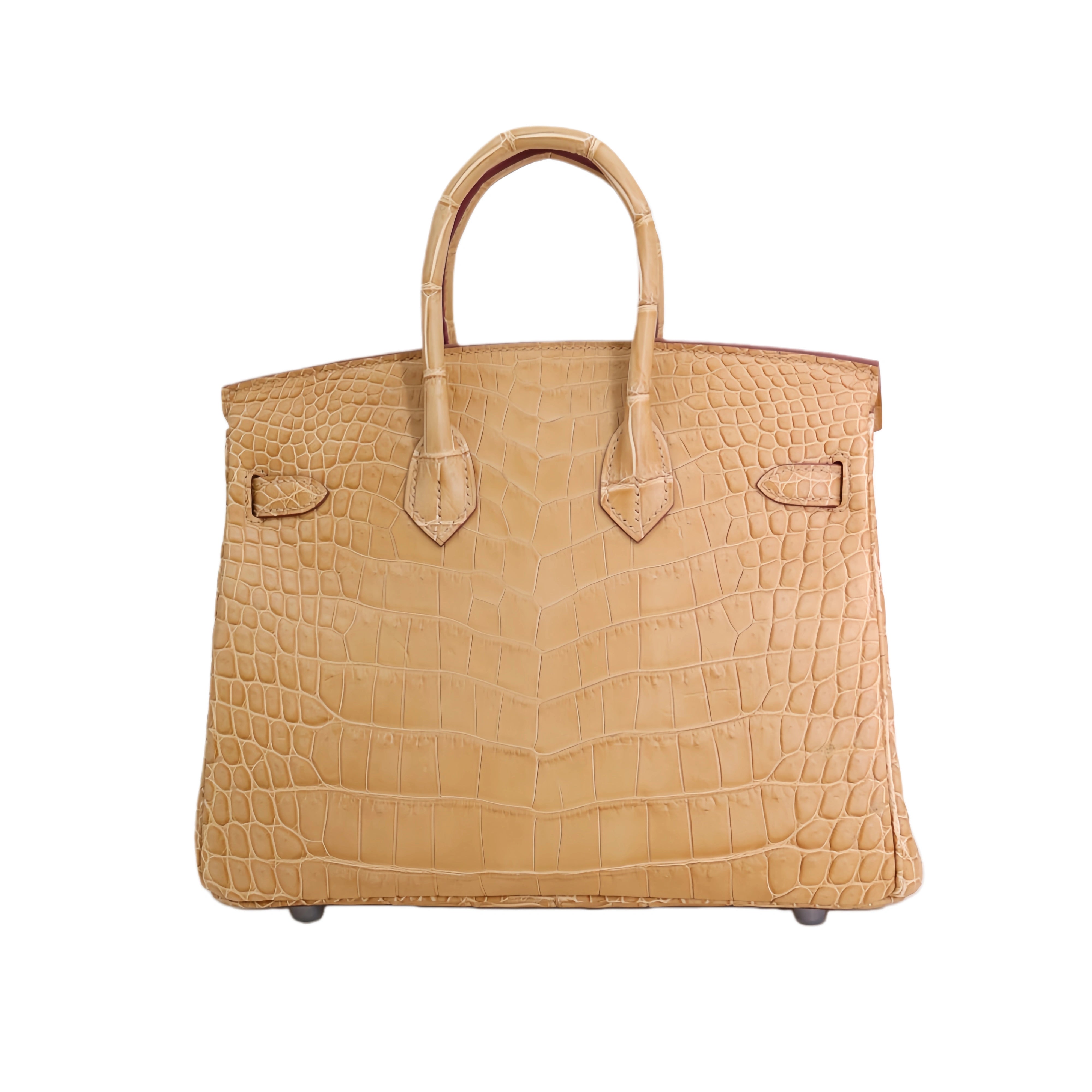 BK 25 Matte Alligator Handbag Desert Khaki