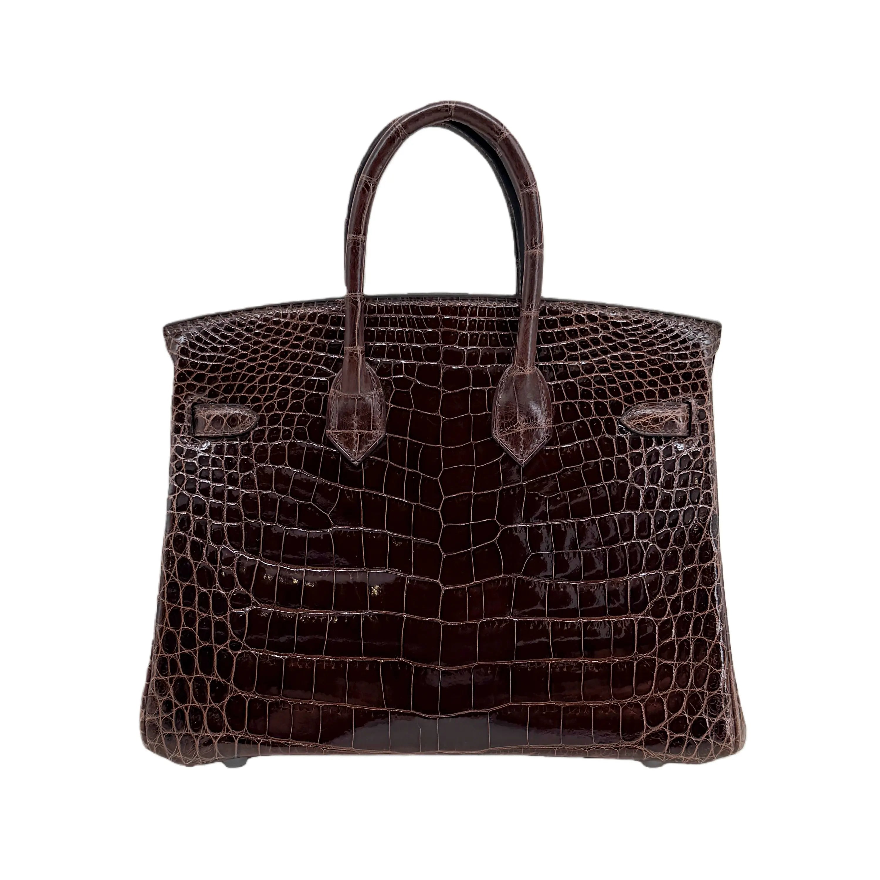 BK 25 Bordeaux Lisse Alligator Palladium Hardware