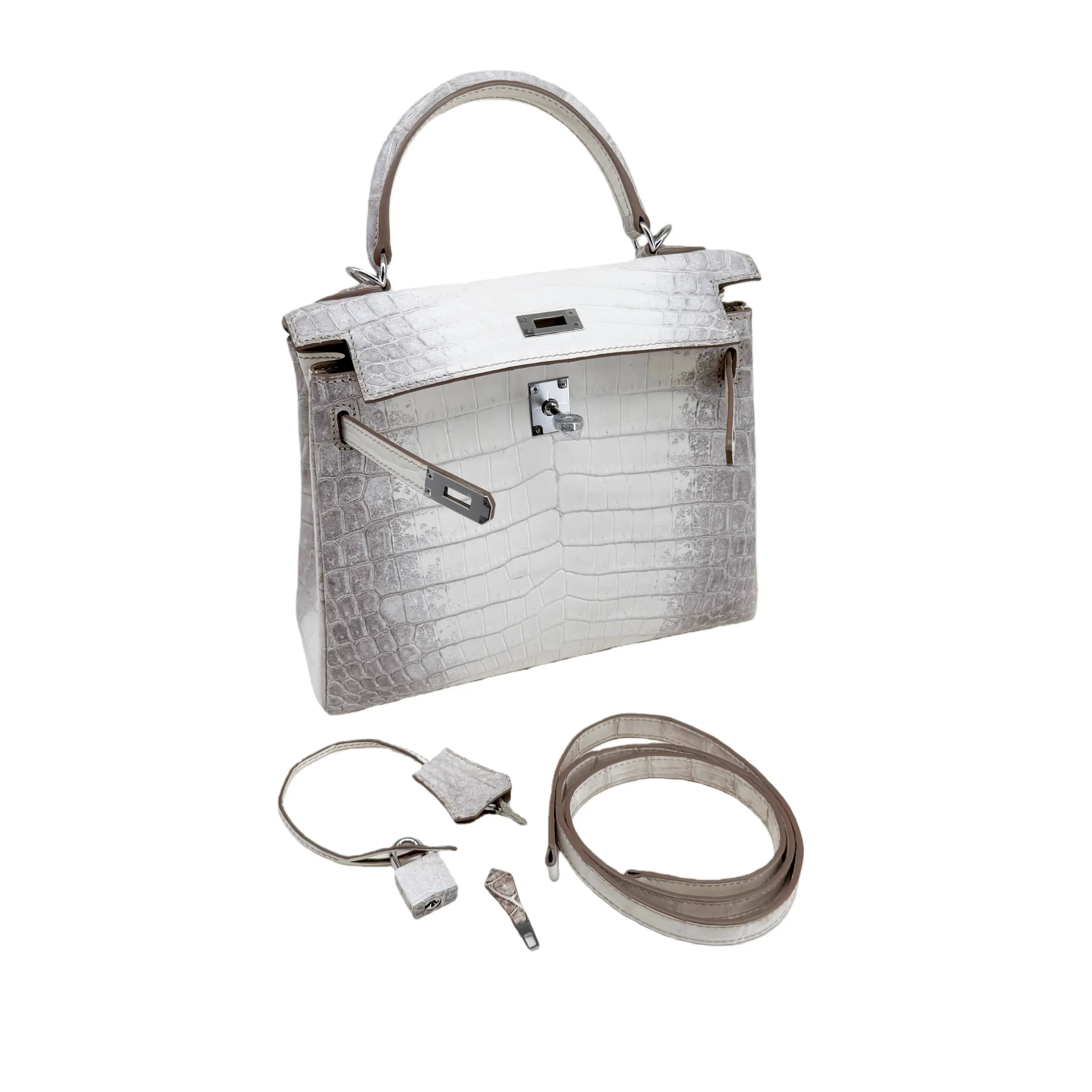 K25 Himalayan Blanc Matte Crocodile PHW – Himalayan White-Gray