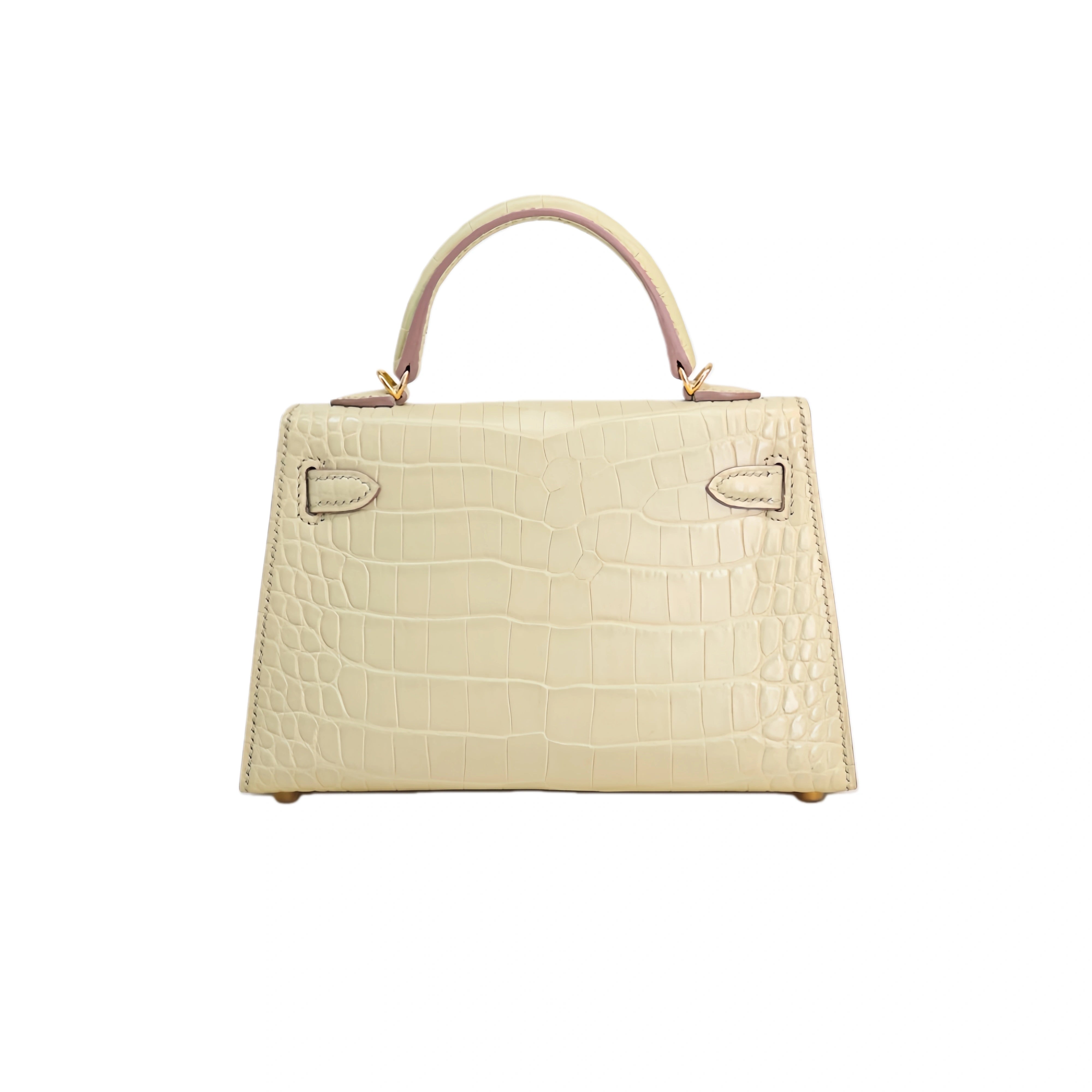 MK II 20 Matte Alligator Handbag Fresh Cream