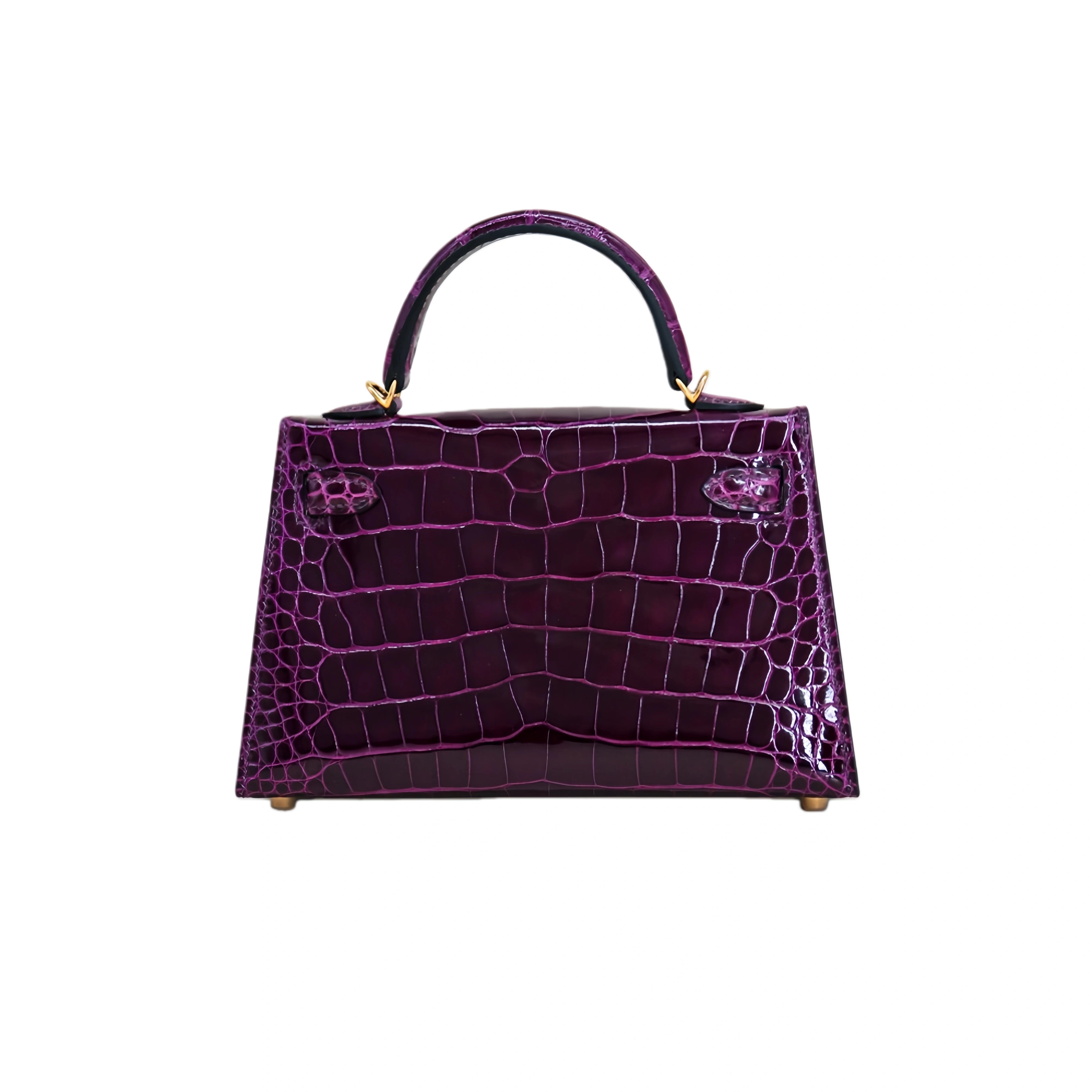 MK II 20 Lisse Alligator Handbag Amethyst Purple
