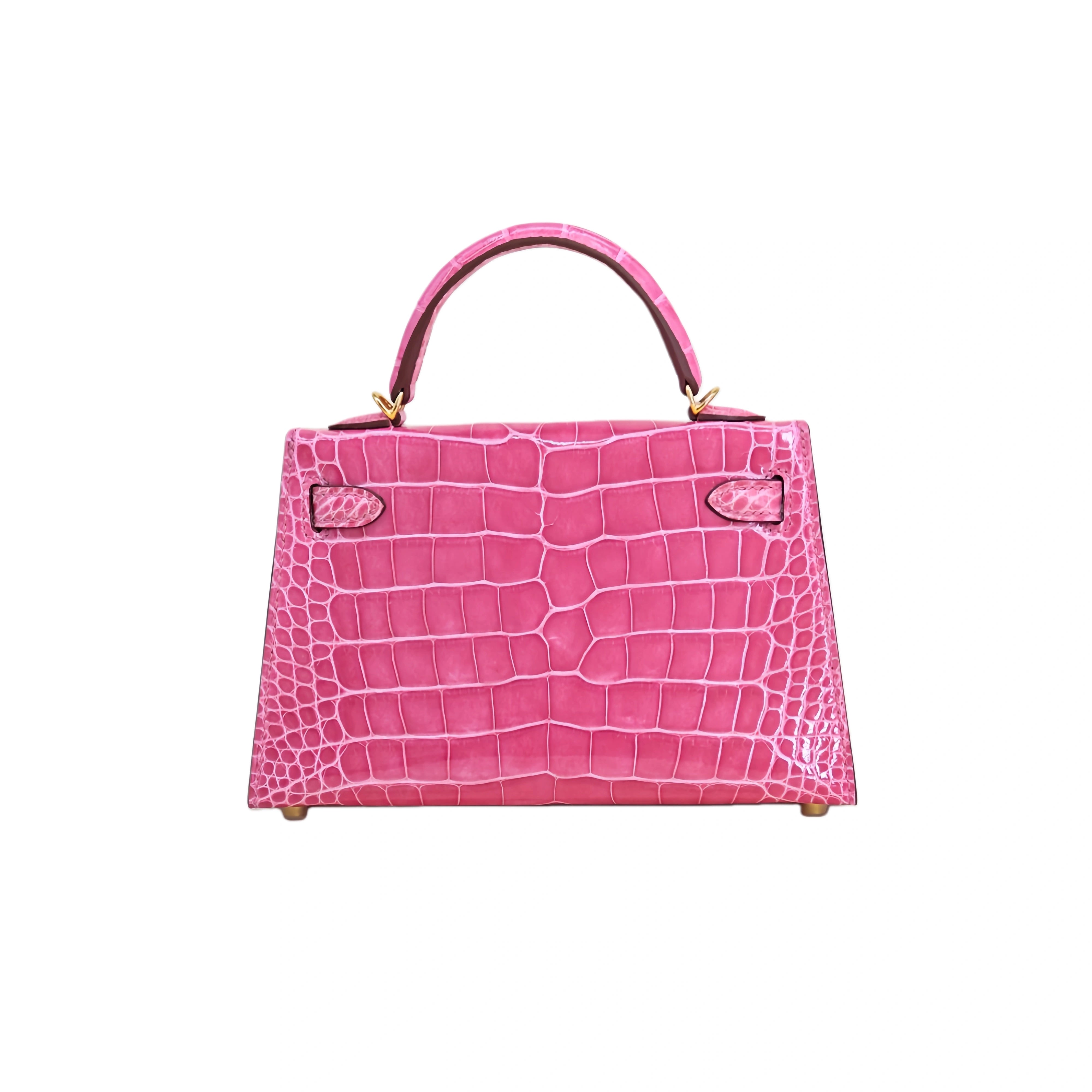 MK II 20 Lisse Alligator Handbag Fuchsia Pink