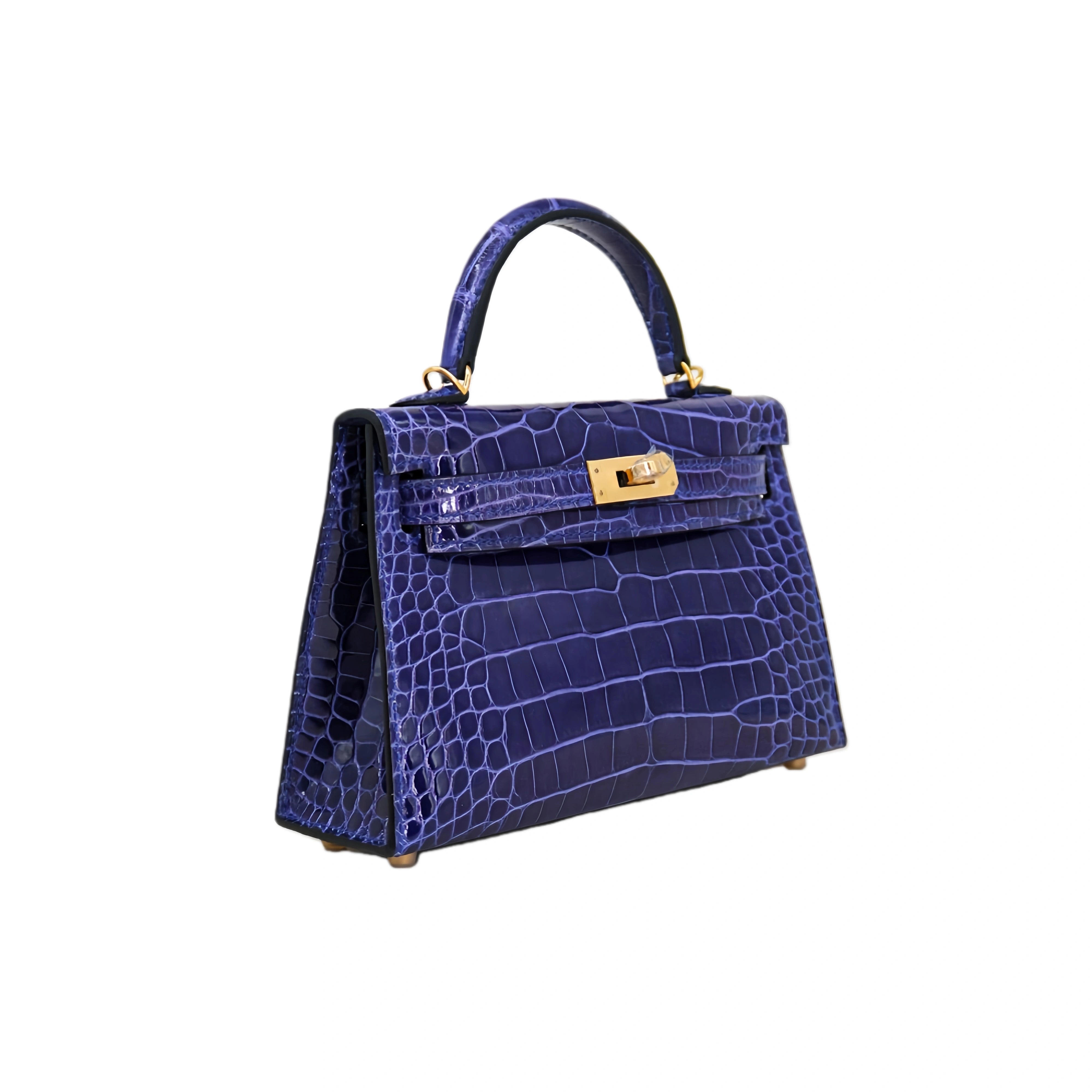MK II 20 Lisse Alligator Handbag Bleu Saphir