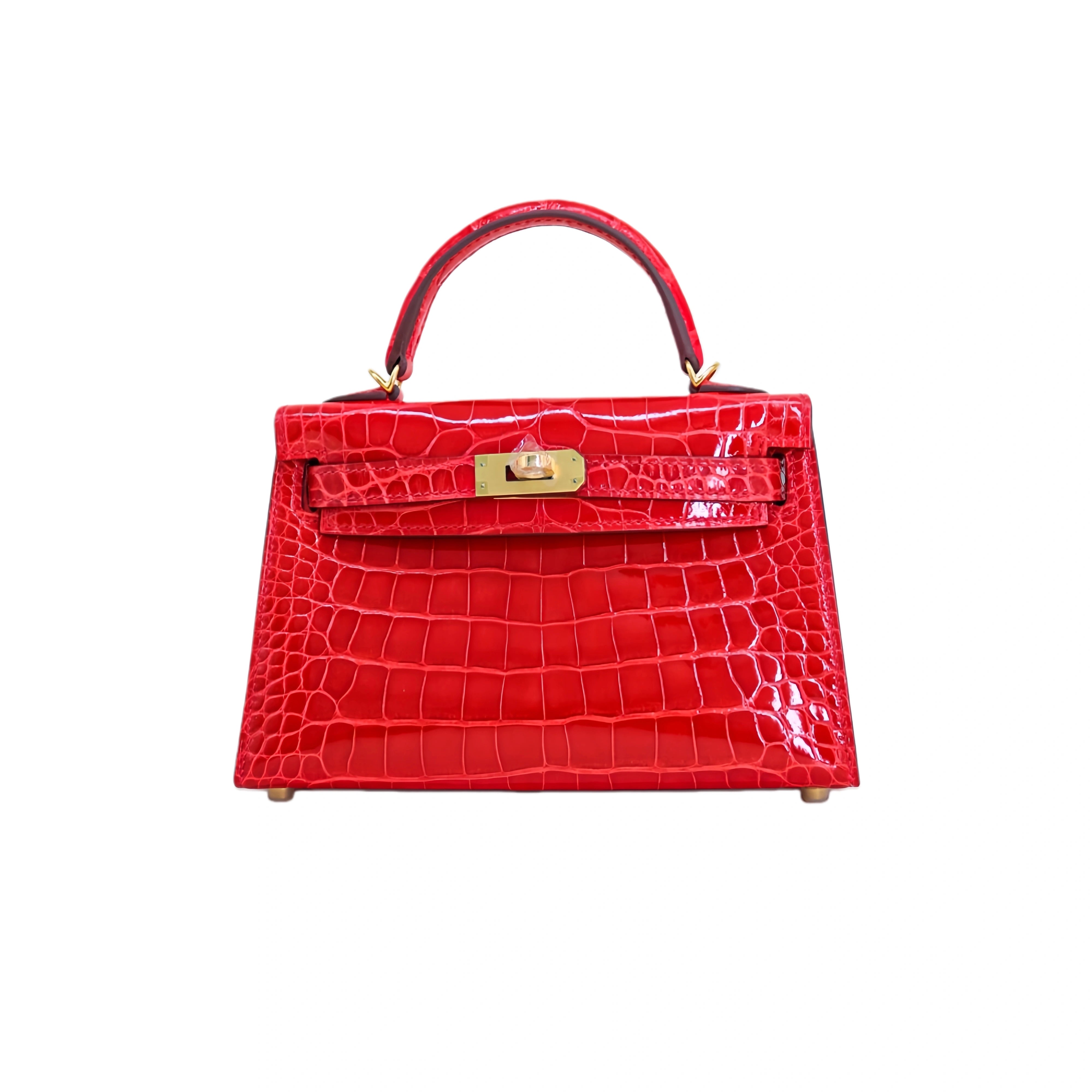MK II 20 Lisse Alligator Handbag Rouge Vif