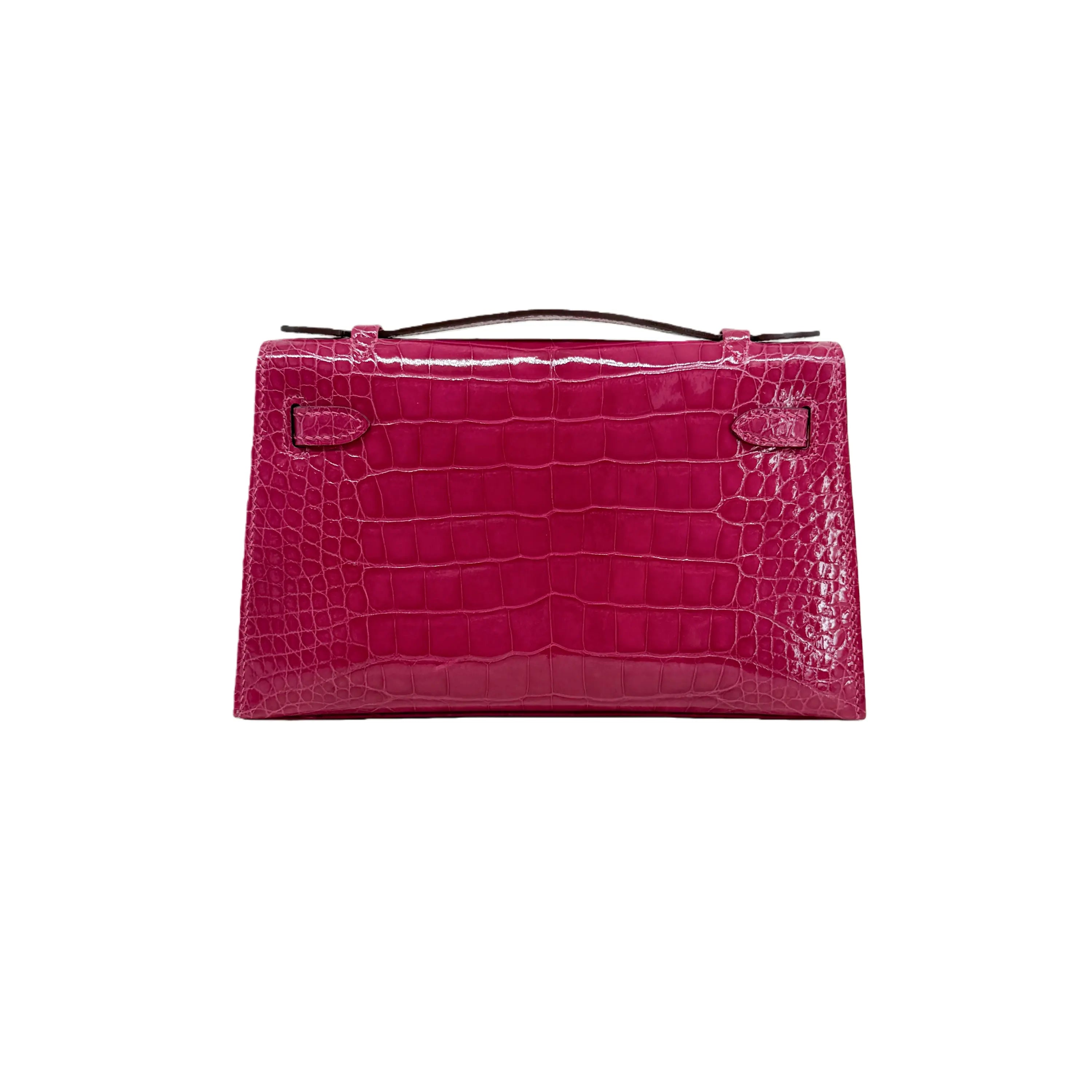 MK I 22 Rose Tyrien Lisse Alligator GHW – Fuchsia-Pink Exotic Mini