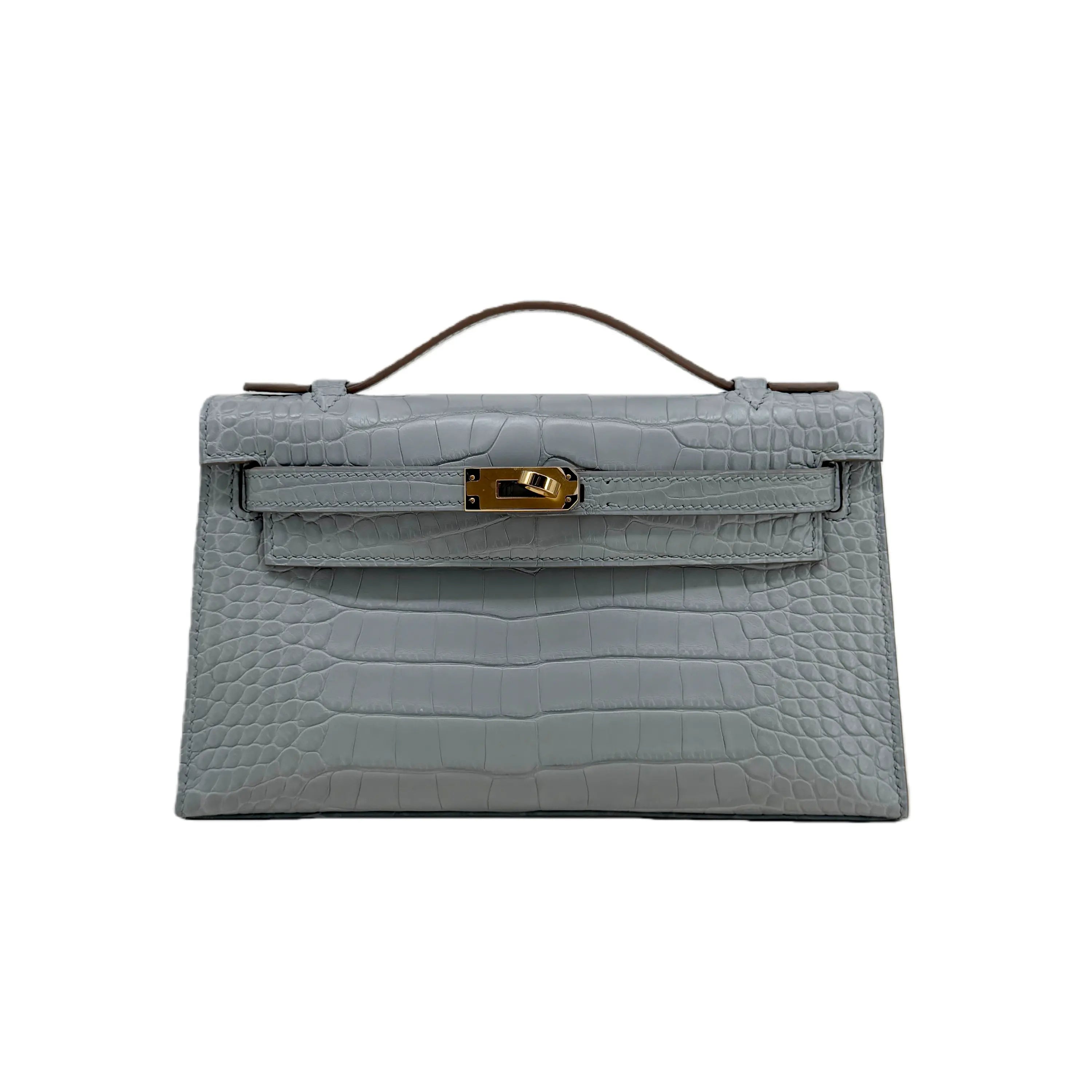 MK I 22 Gris Perle Matte Alligator GHW – Pearl-Gray Exotic Mini