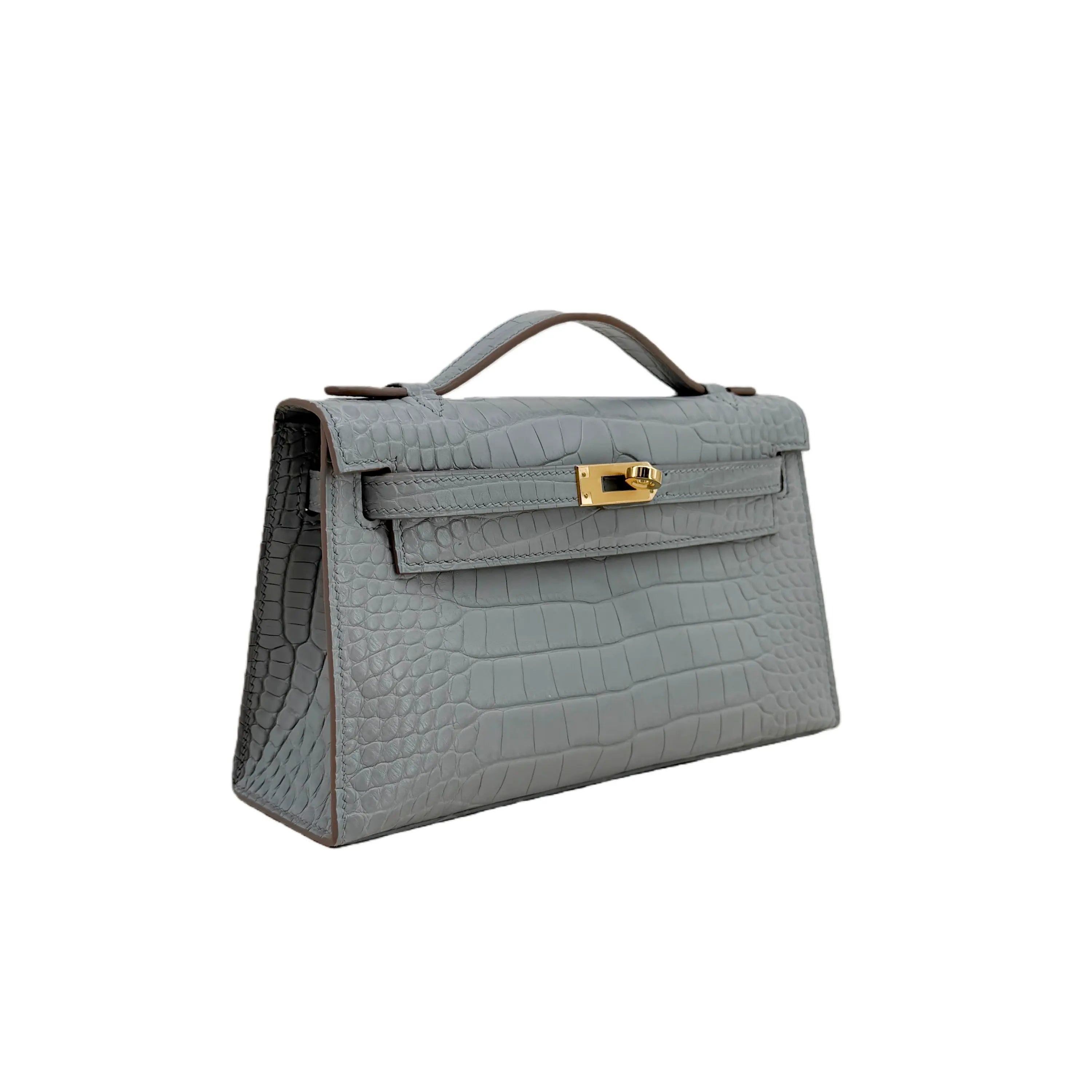 MK I 22 Gris Perle Matte Alligator GHW – Pearl-Gray Exotic Mini