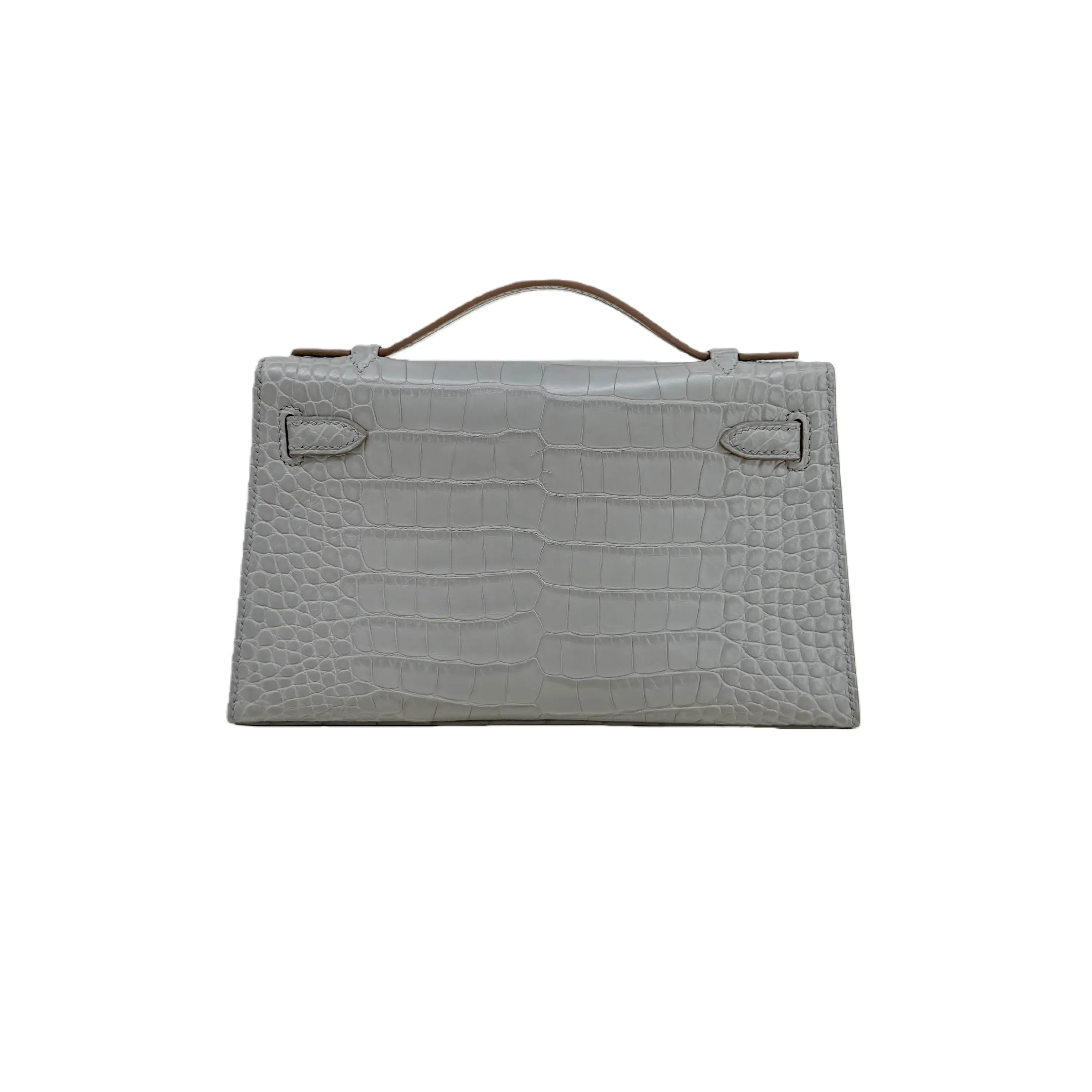 MK I 22 Gris Perle Matte Alligator GHW – Pearl-Gray Exotic Mini