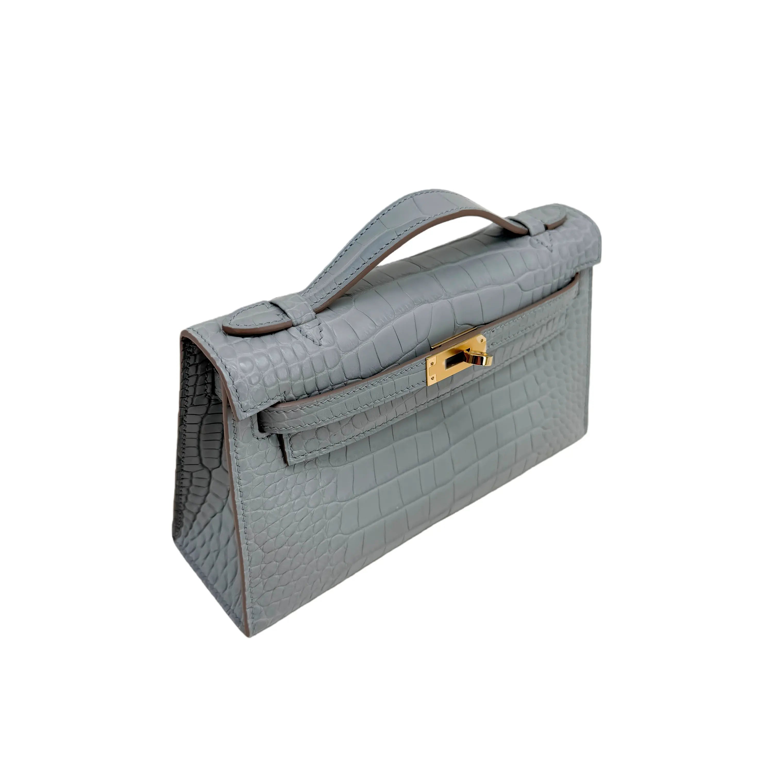 MK I 22 Gris Perle Matte Alligator GHW – Pearl-Gray Exotic Mini