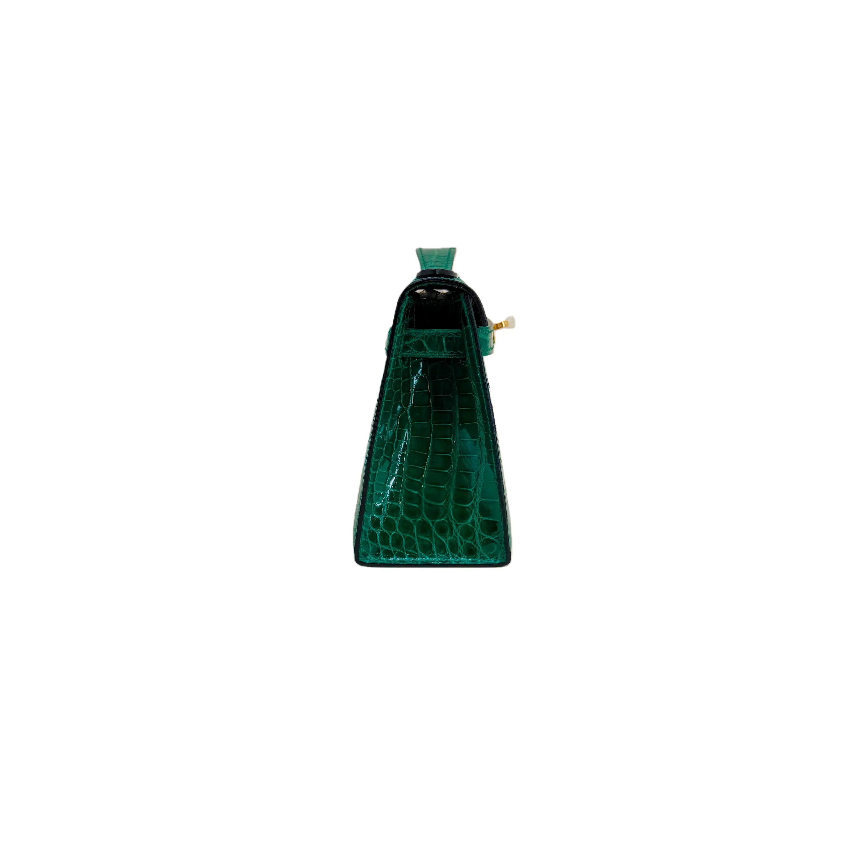 MK I 22 Emerald Green Lisse Alligator Gold Hardware