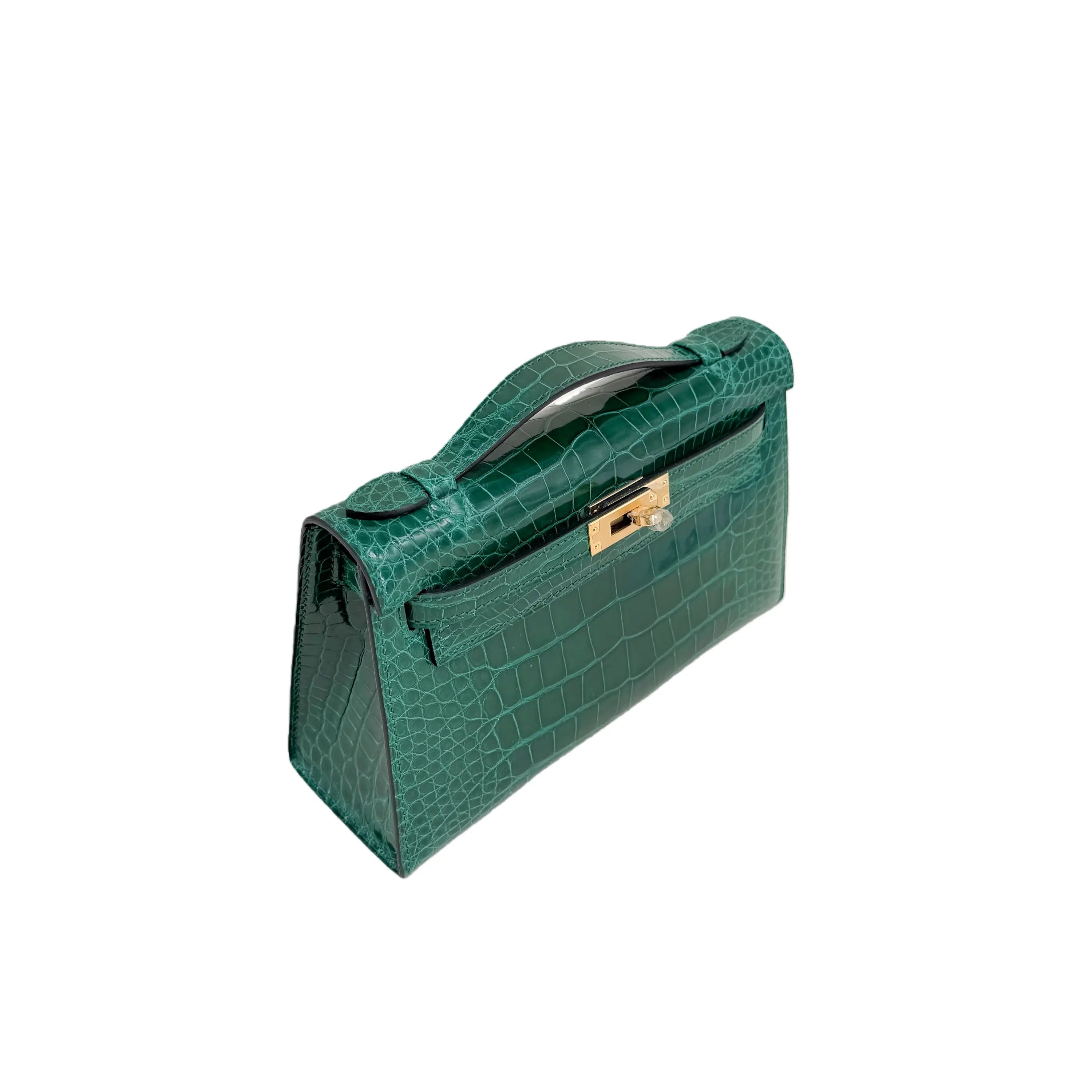 MK I 22 Emerald Green Lisse Alligator Gold Hardware