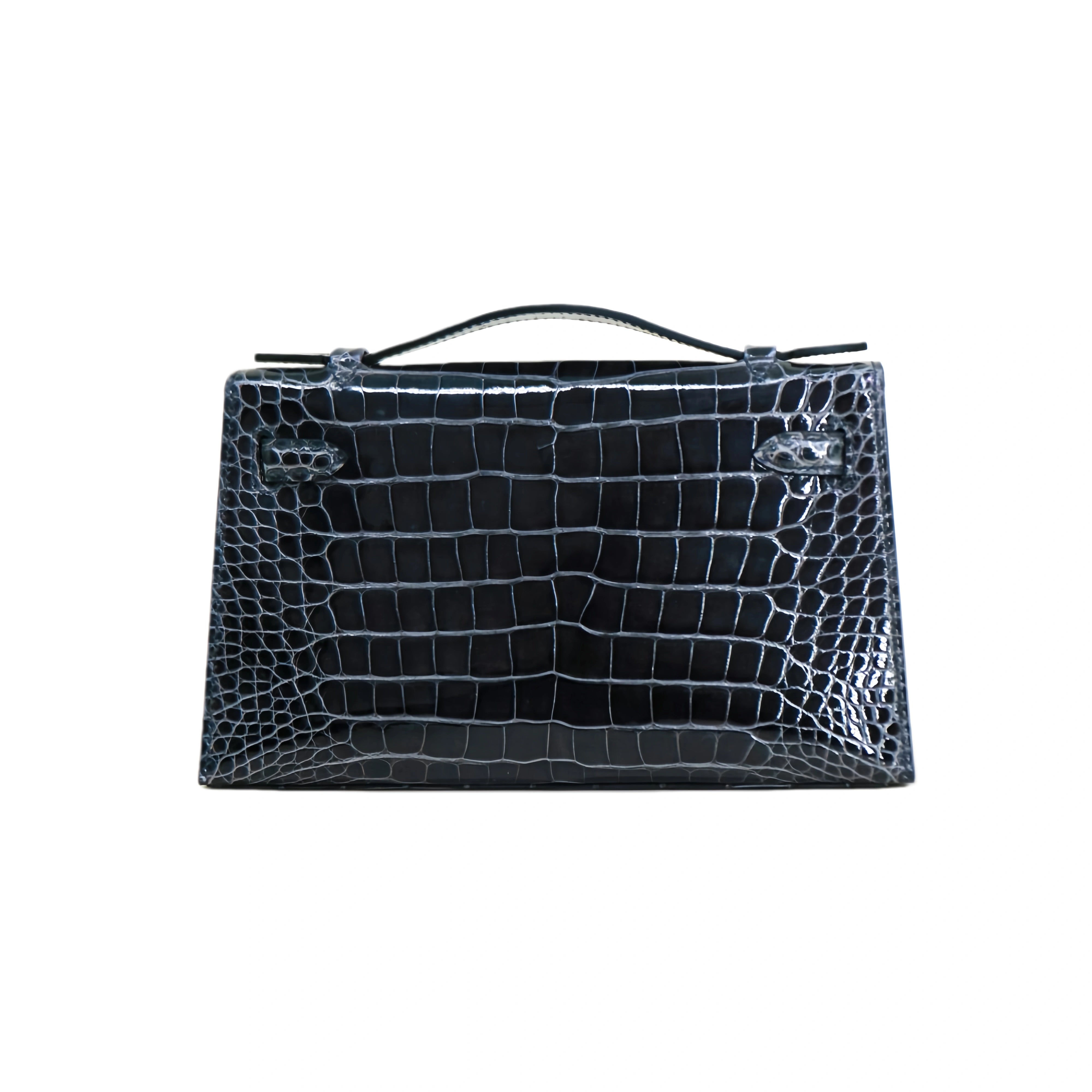 MK I 22 Lisse Alligator Handbag Bleu Marine