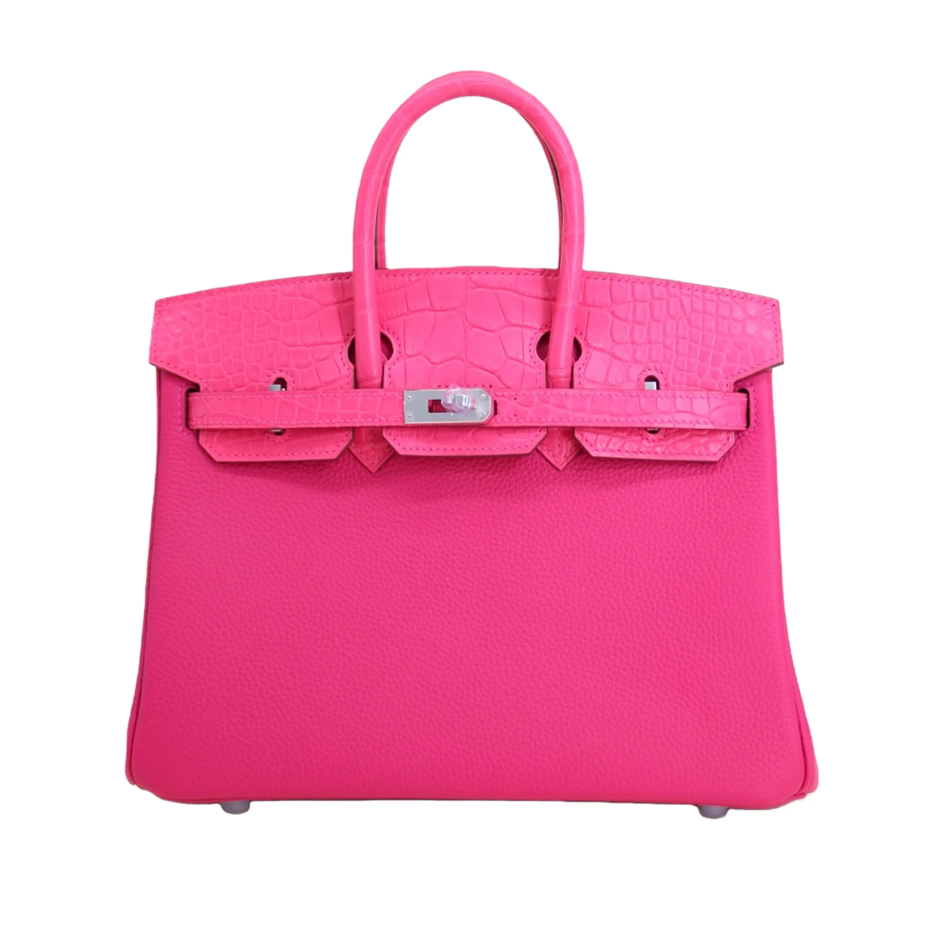 BK 25 Alligator mississippiensis & Togo Calfskin in Rose Pink