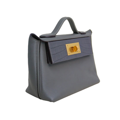 2424 Bag Matte Alligator and Evercolor Calfskin Bleu Tempête