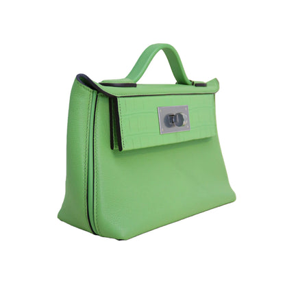 2424 Bag Matte Alligator and Evercolor Calfskin Vert Menthe
