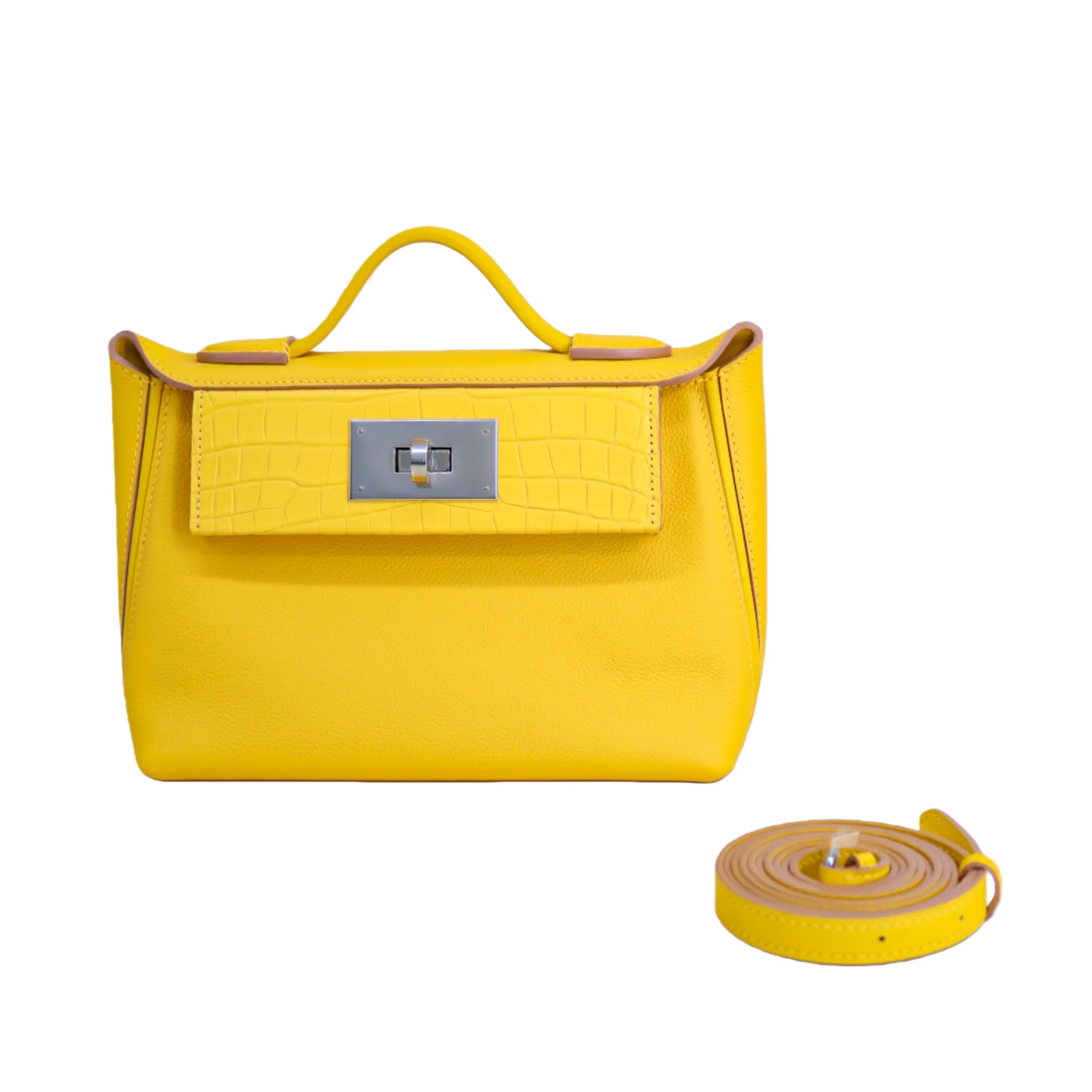 2424 Bag Matte Alligator and Evercolor Calfskin Soleil Yellow