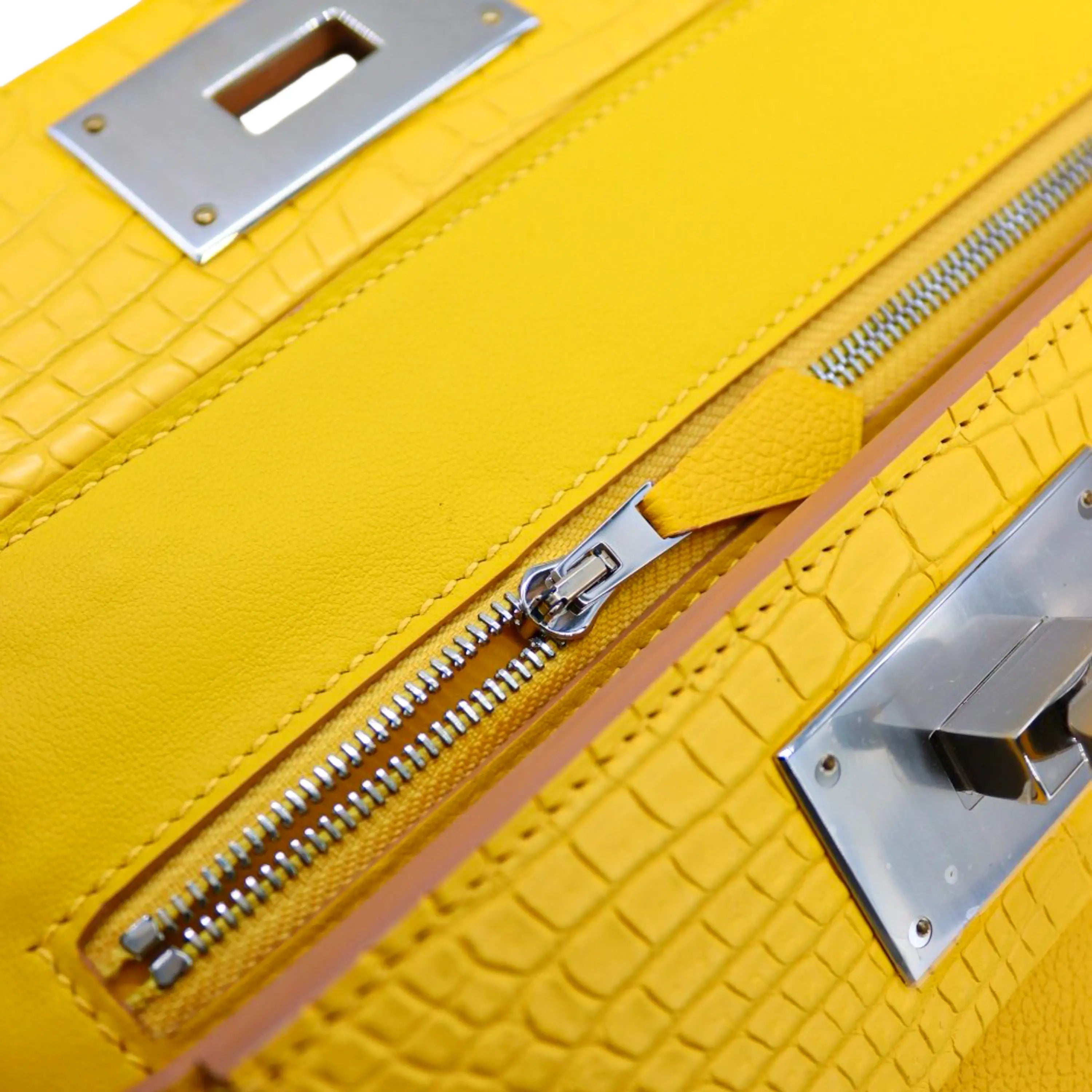 2424 Bag Matte Alligator and Evercolor Calfskin Soleil Yellow
