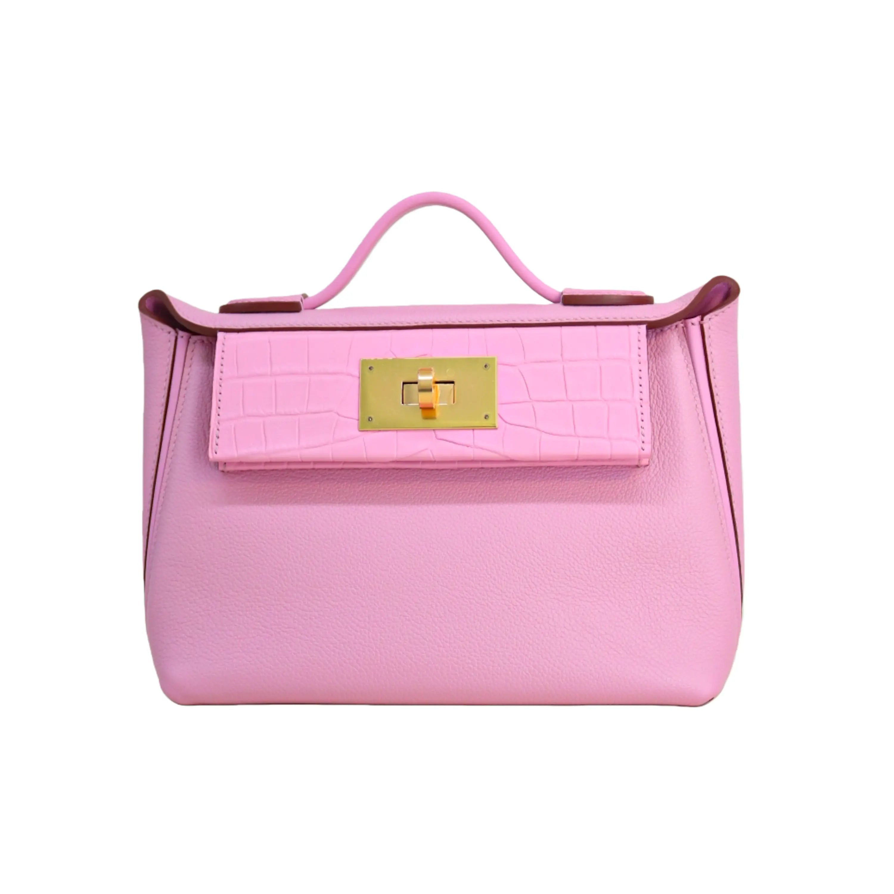 2424 Bag Matte Alligator and Evercolor Calfskin Pink