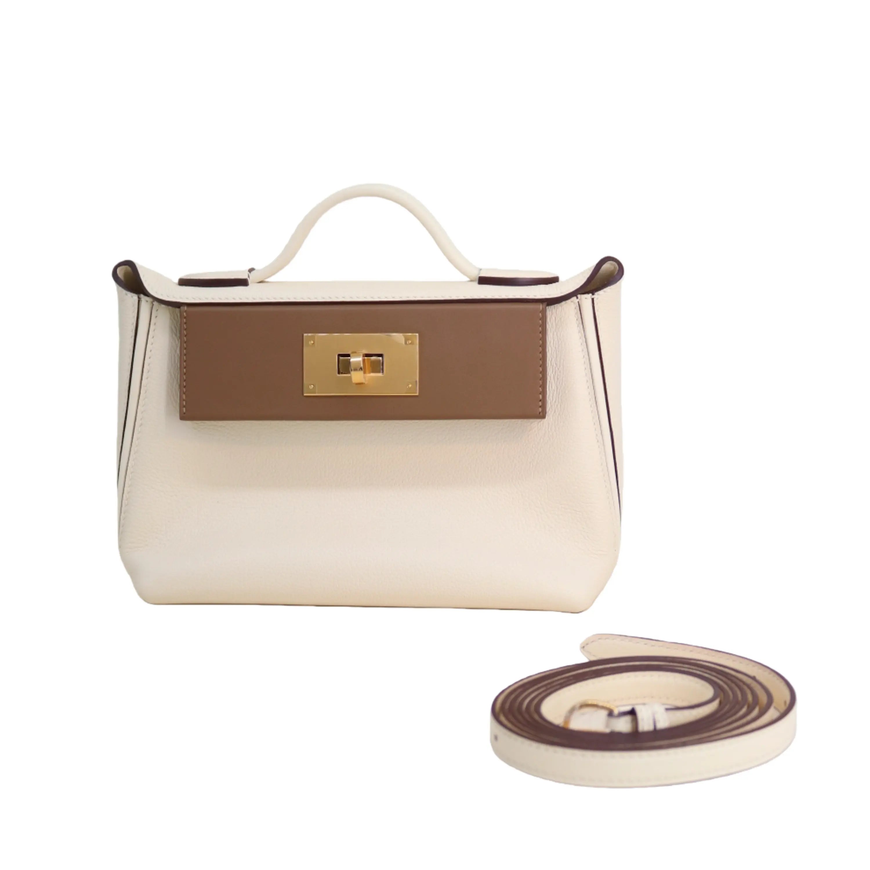 2424 Bag Evercolor and Swift Calfskin Cream White