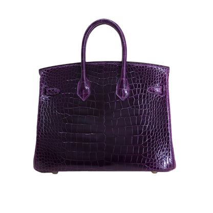BK 25 Lisse Alligator Handbag Violet