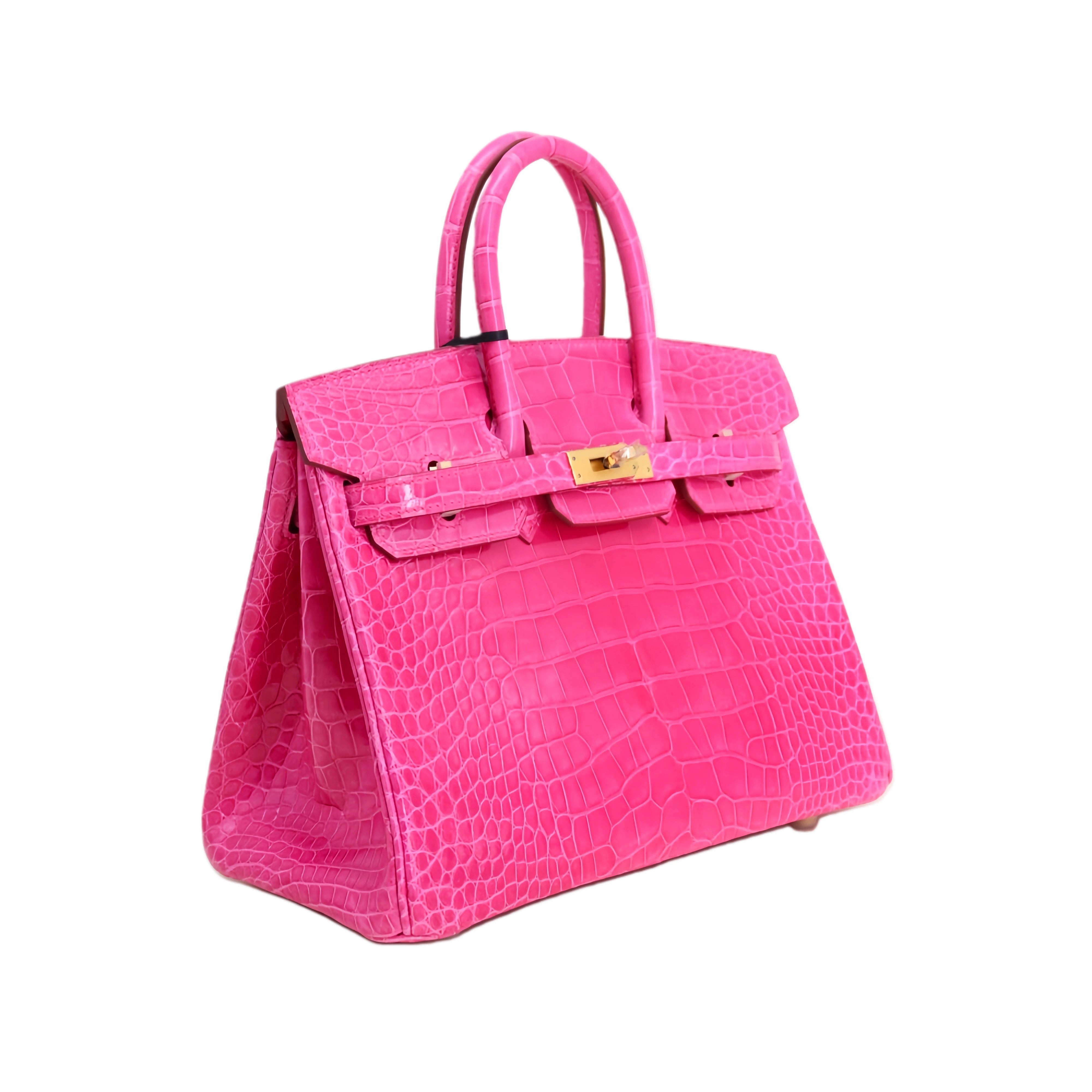 BK 25 Lisse Alligator Handbag Rose Pink