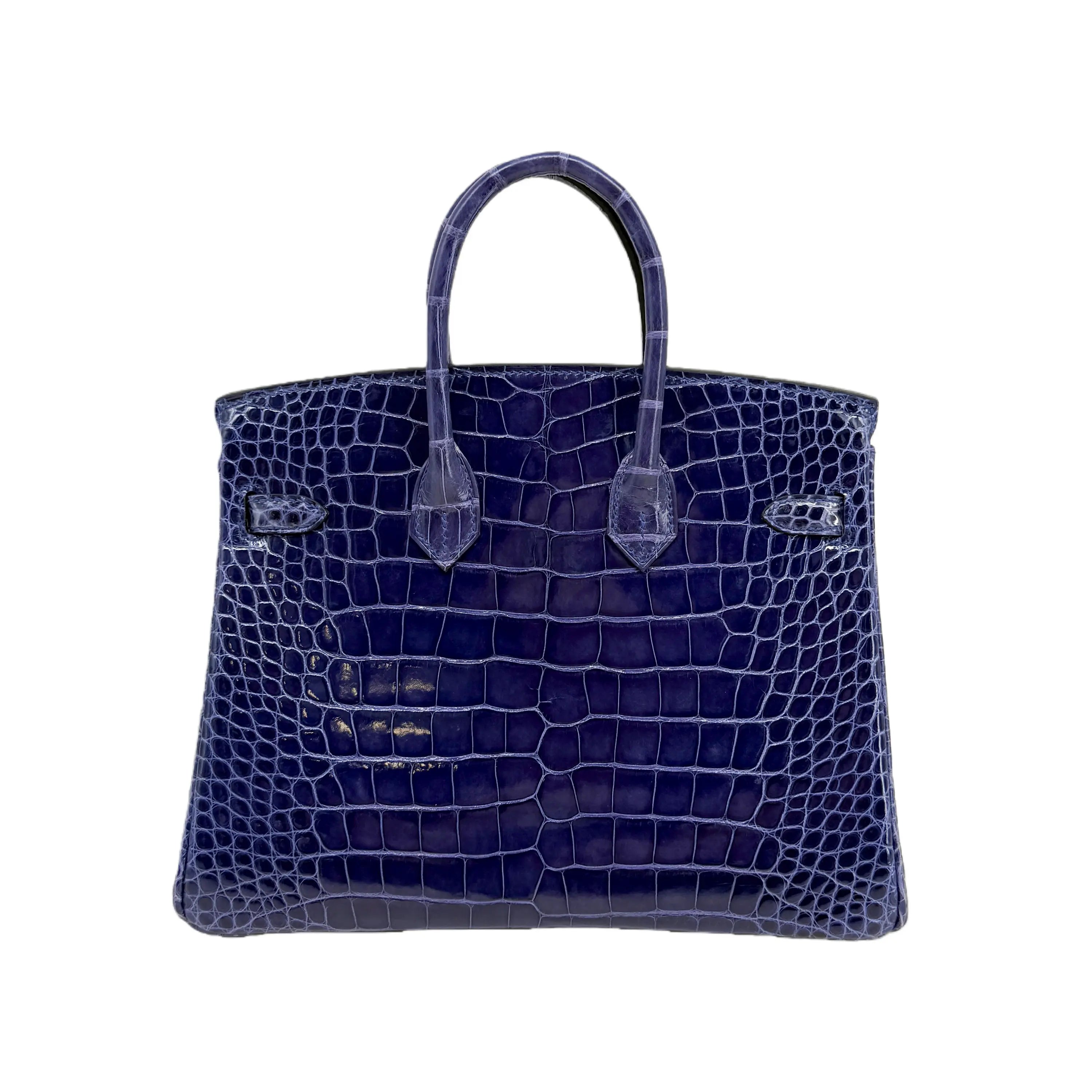 BK 25 Bleu Saphir Lisse Alligator Palladium Hardware – Exotic Mini Icon