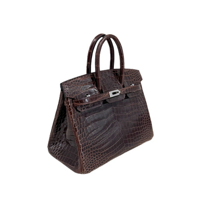 BK 25 Bordeaux Lisse Alligator Palladium Hardware