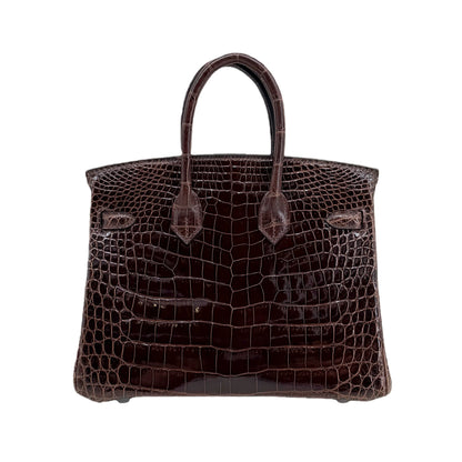 BK 25 Bordeaux Lisse Alligator Palladium Hardware