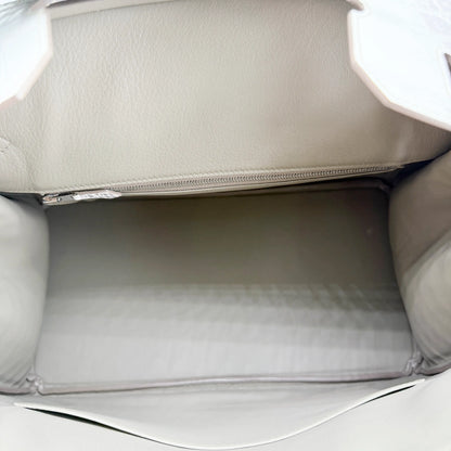 BK 25 Himalayan Blanc Matte Crocodile Palladium Hardware