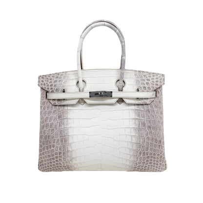 BK 25 Himalayan Blanc Matte Crocodile Palladium Hardware