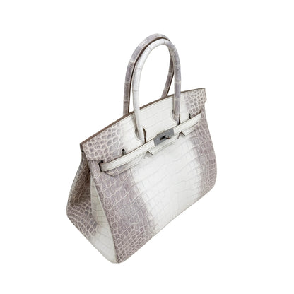 BK 25 Himalayan Blanc Matte Crocodile Palladium Hardware