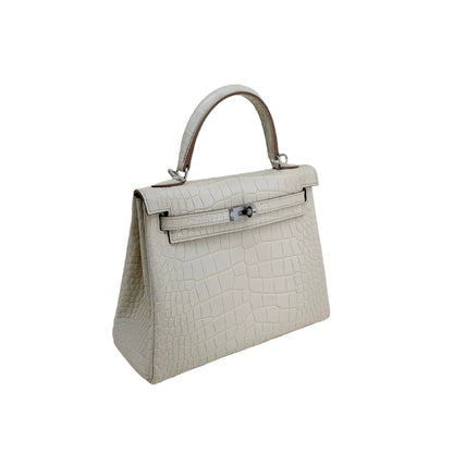 K25 Beton Matte Alligator Palladium Hardware