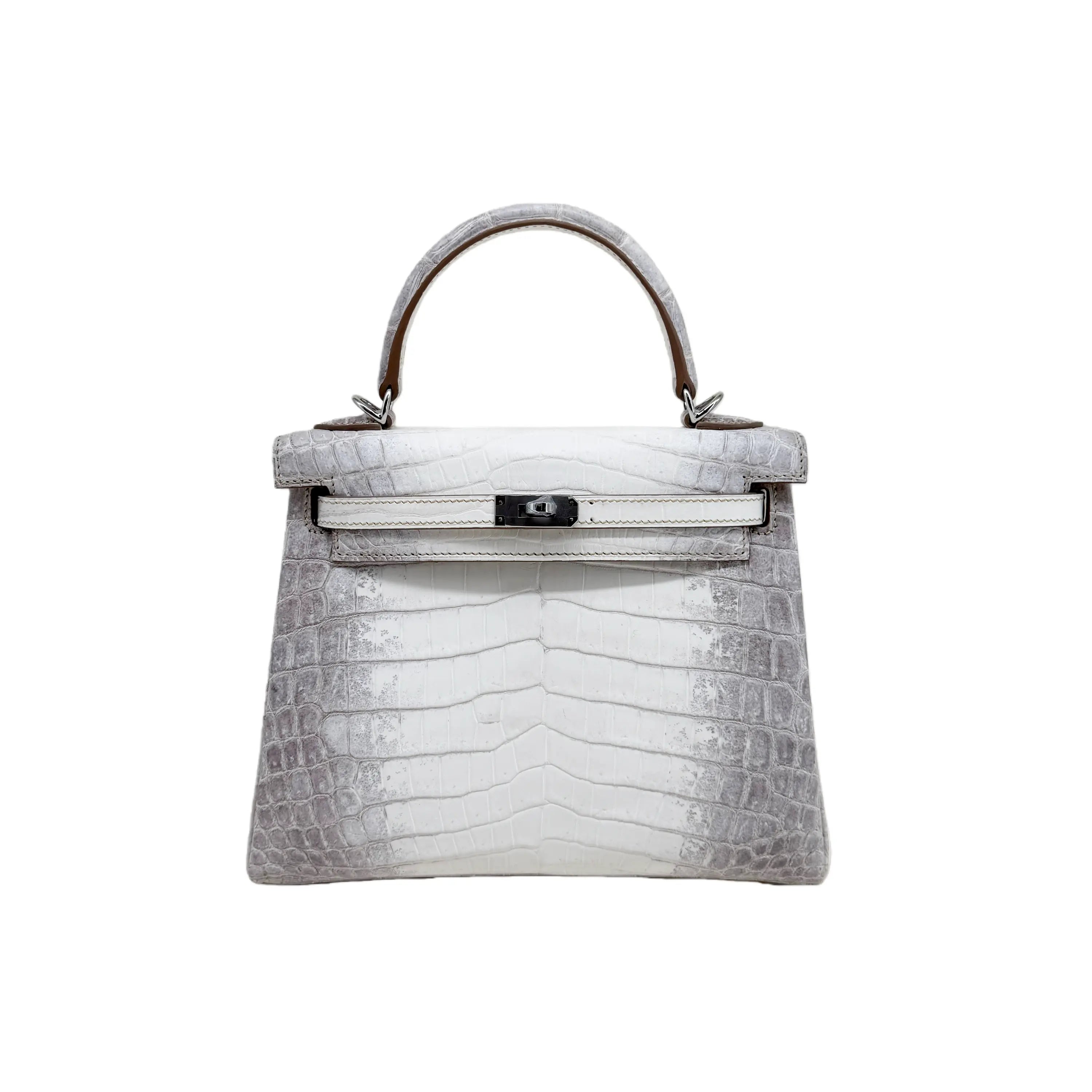 K25 Himalayan Blanc Matte Crocodile PHW – Himalayan White-Gray