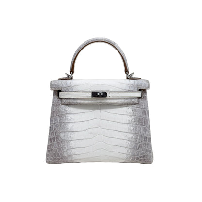 K25 Himalayan Blanc Matte Crocodile PHW – Himalayan White-Gray