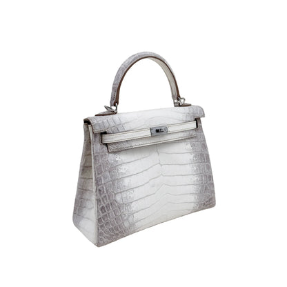 K25 Himalayan Blanc Matte Crocodile PHW – Himalayan White-Gray