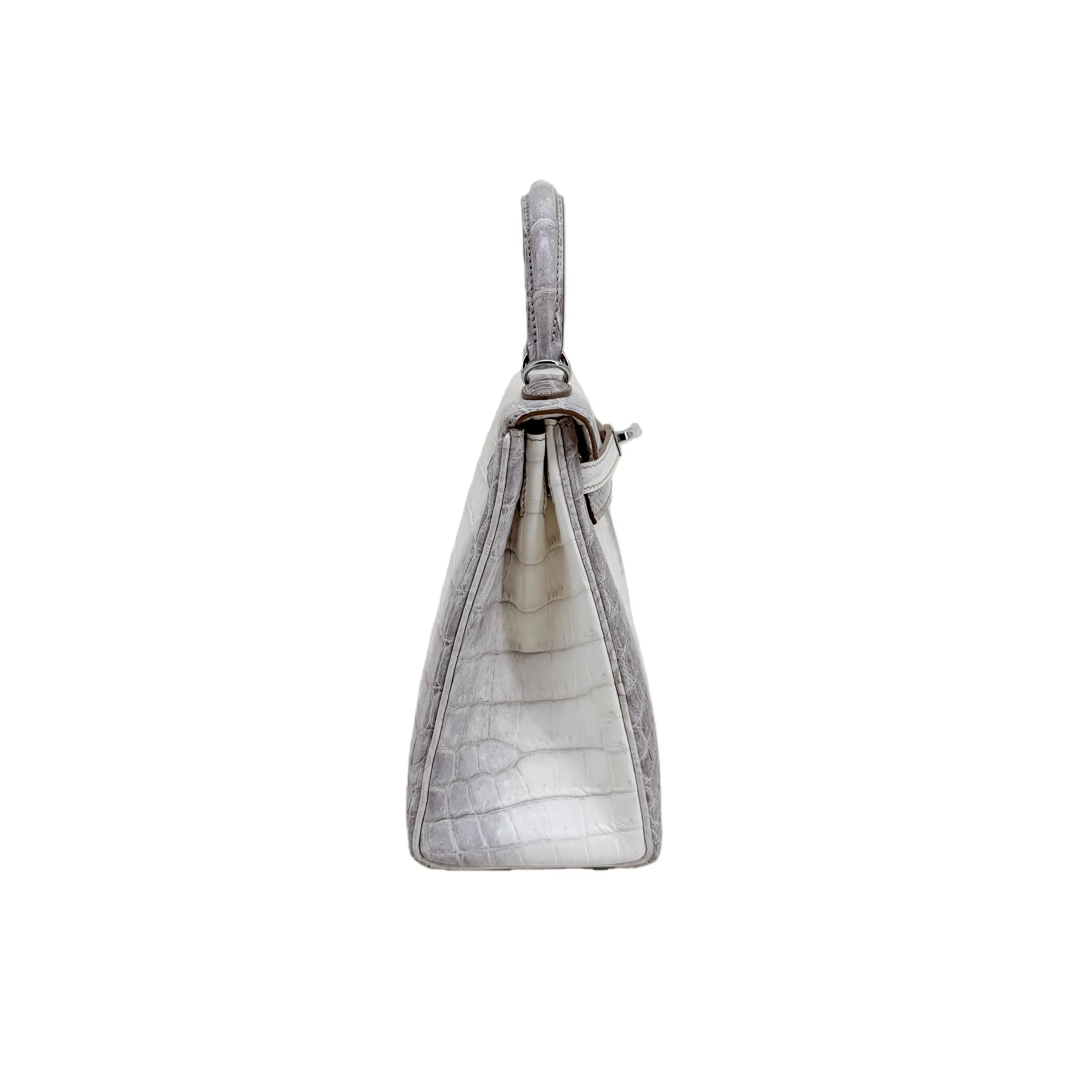 K25 Himalayan Blanc Matte Crocodile PHW – Himalayan White-Gray