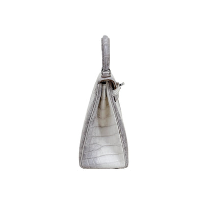 K25 Himalayan Blanc Matte Crocodile PHW – Himalayan White-Gray