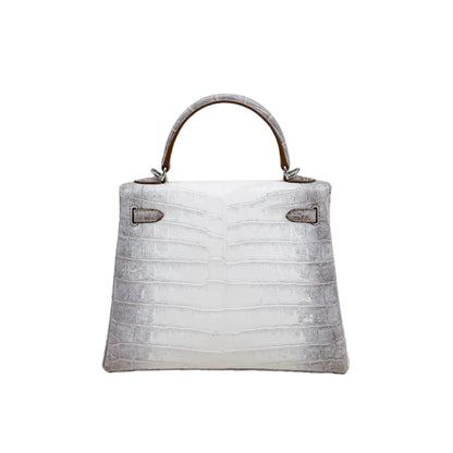 K25 Himalayan Blanc Matte Crocodile PHW – Himalayan White-Gray