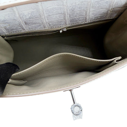 K25 Himalayan Blanc Matte Crocodile PHW – Himalayan White-Gray