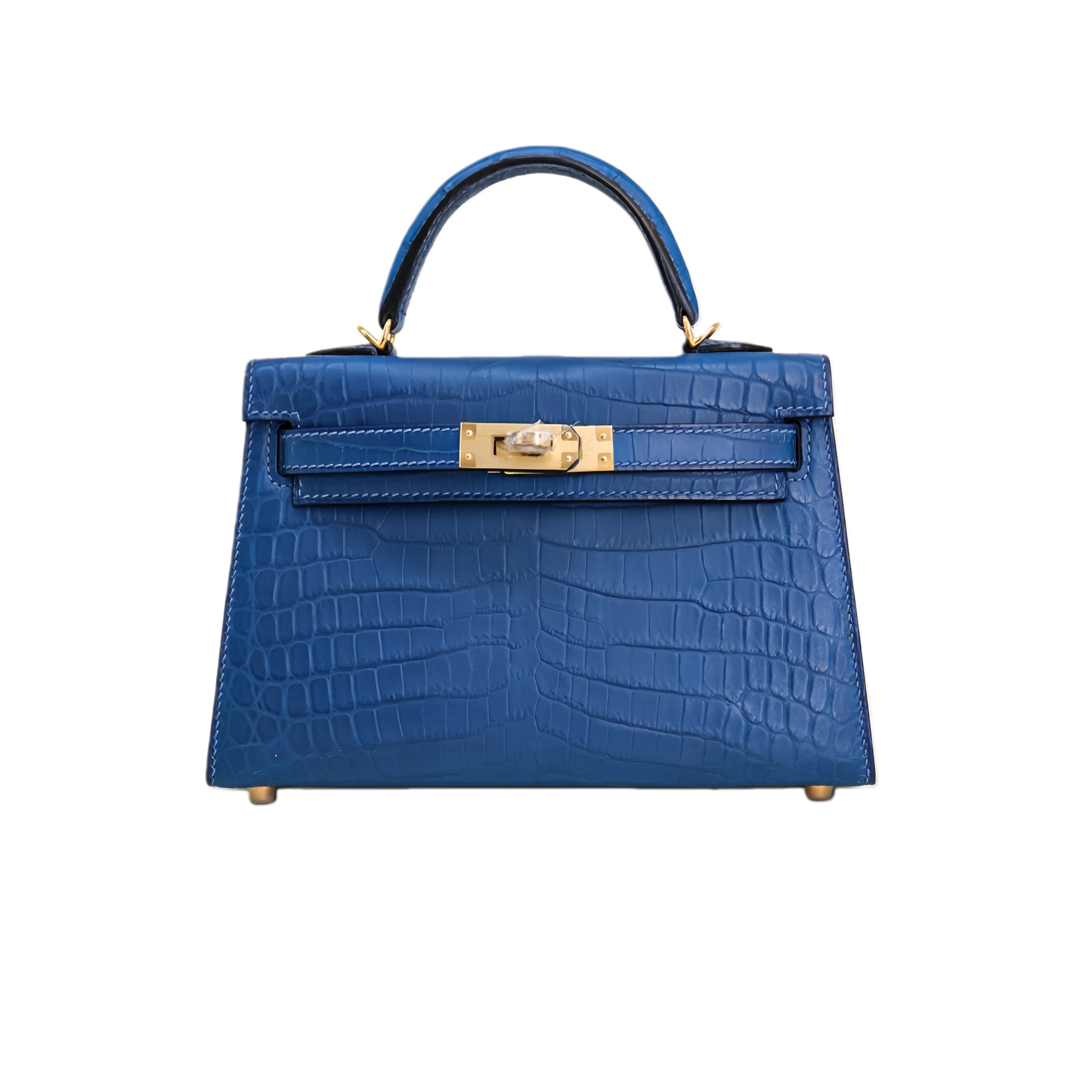 MK II 20 Matte Alligator Handbag Ocean Blue