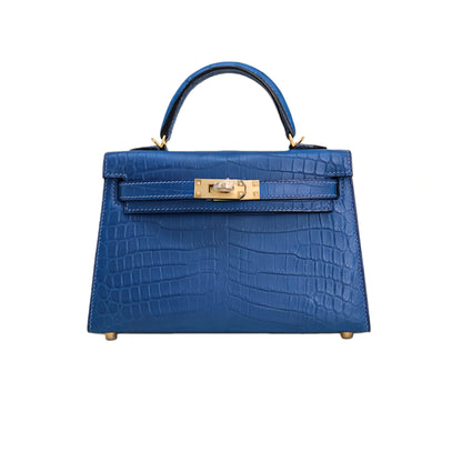 MK II 20 Matte Alligator Handbag Ocean Blue