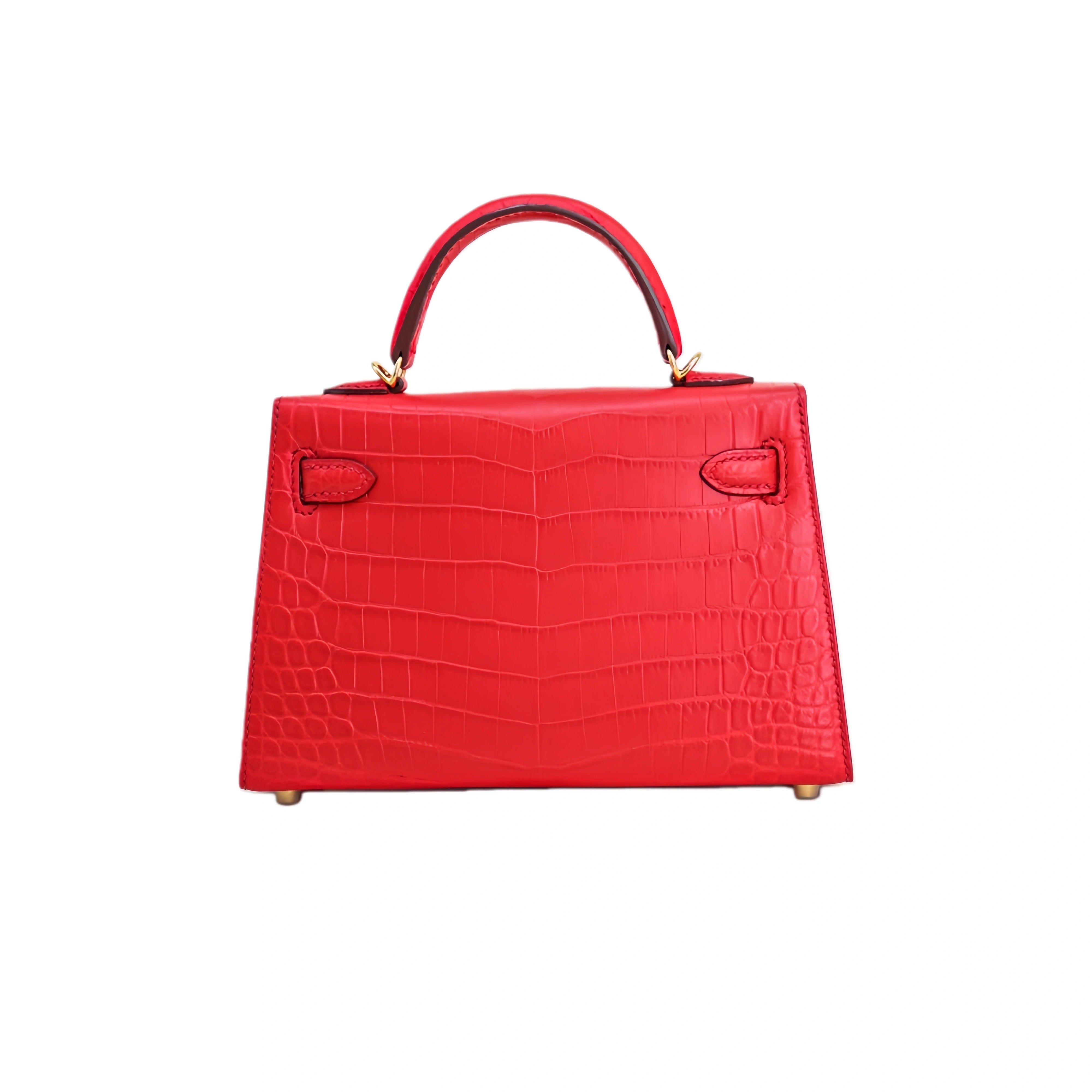 MK II 20 Matte Alligator Handbag Cherry Red