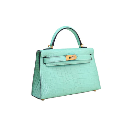 MK II 20 Matte Alligator Handbag Mint Green