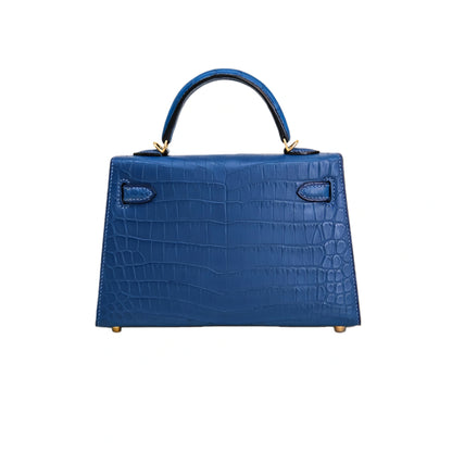 MK II 20 Matte Alligator Handbag Ocean Blue